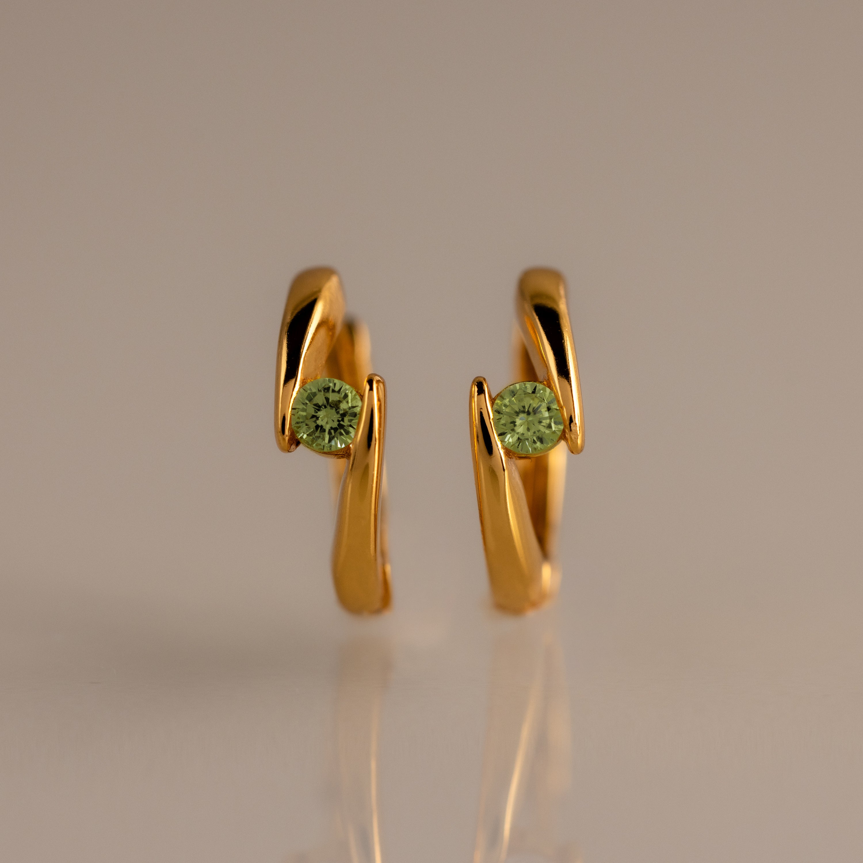 Floating Birthstone Huggies