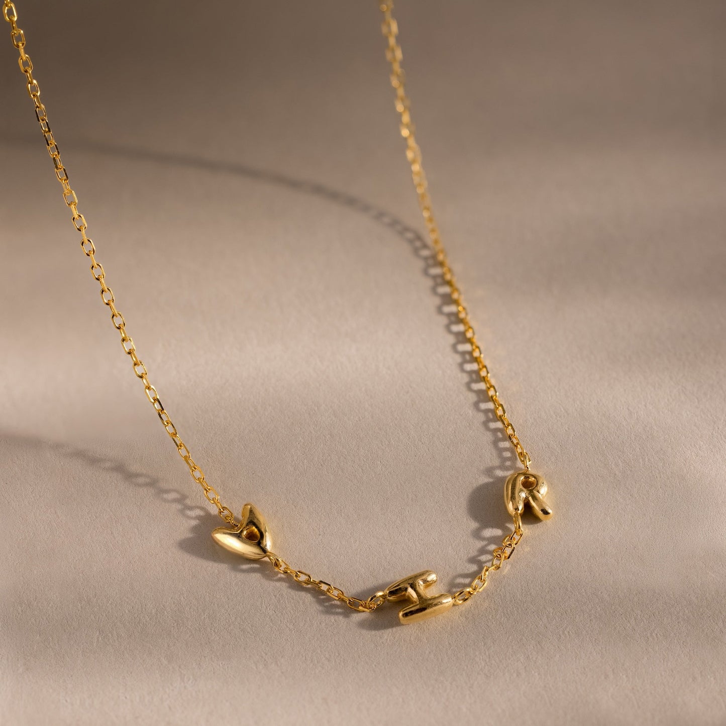 Multiple Bubble Letter Necklace