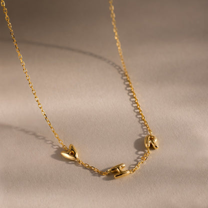 Multiple Bubble Letter Necklace