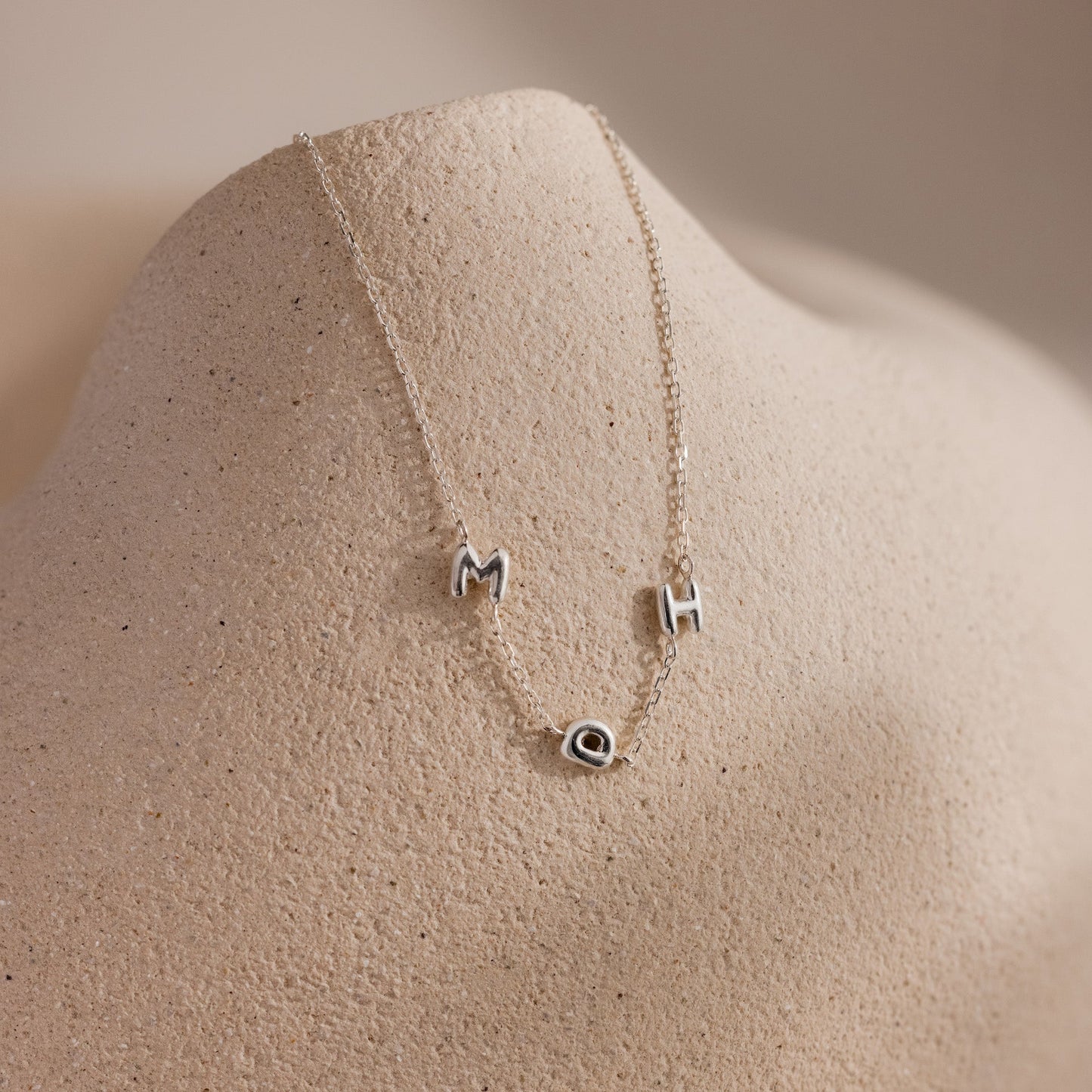 Multiple Bubble Letter Necklace