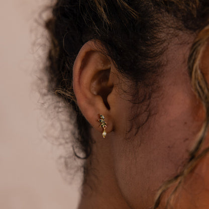 Peridot Marquise Drop Studs