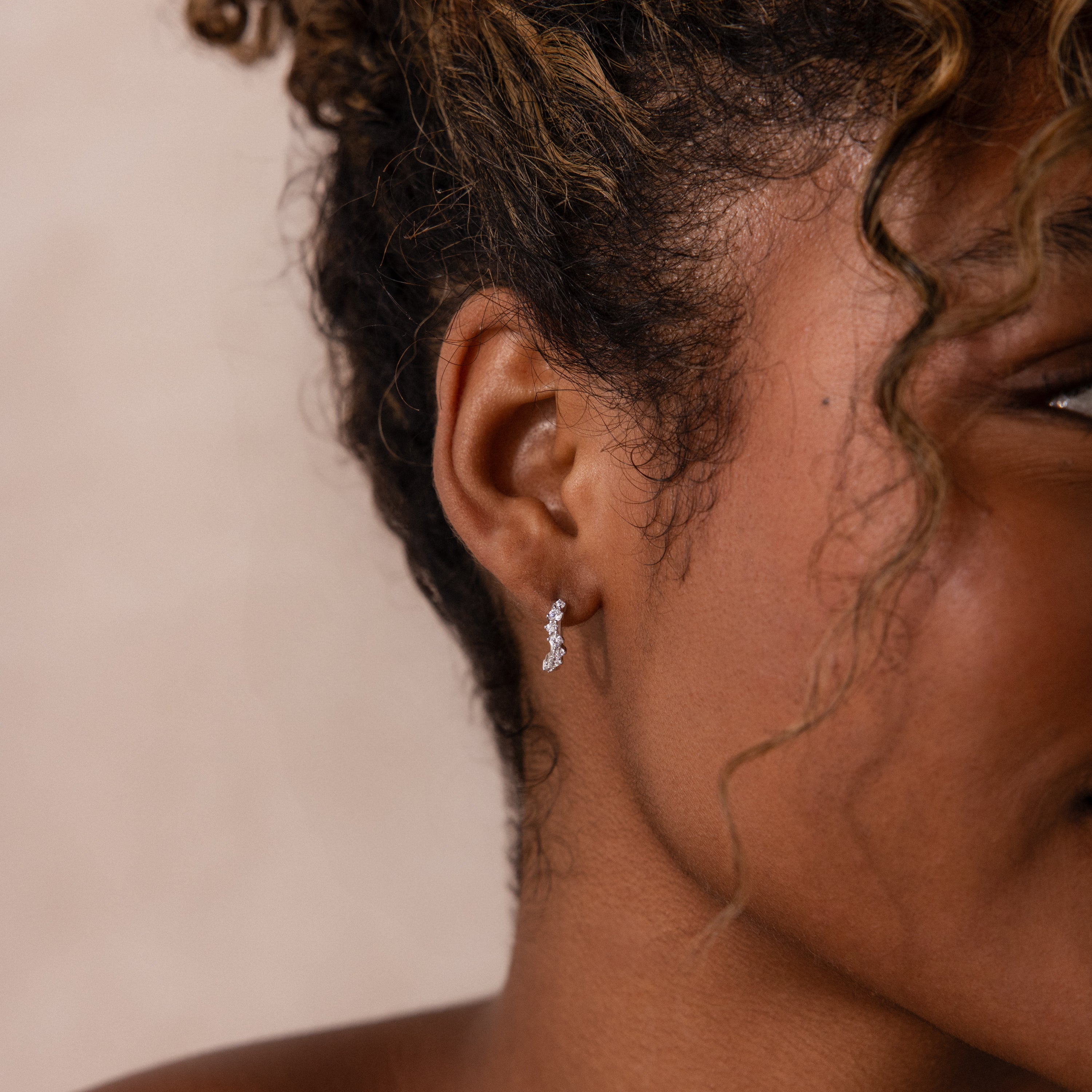 Diamond Cluster Hoops