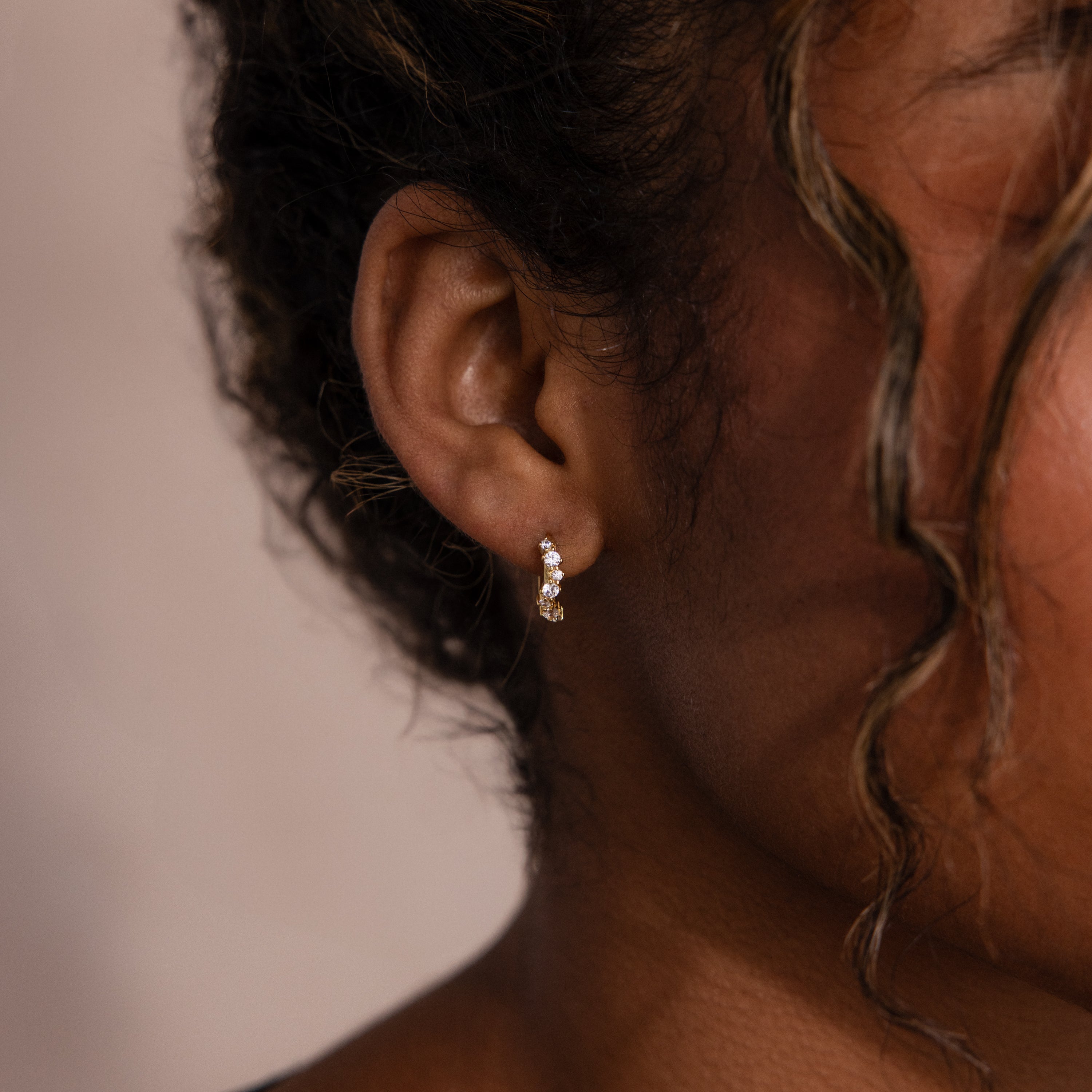 Diamond Cluster Hoops