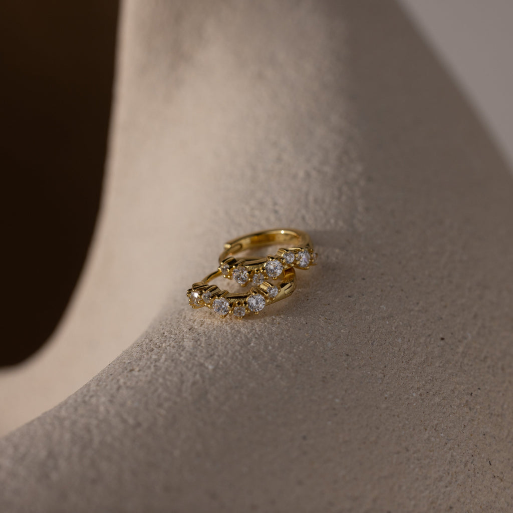 Diamond Cluster Hoops