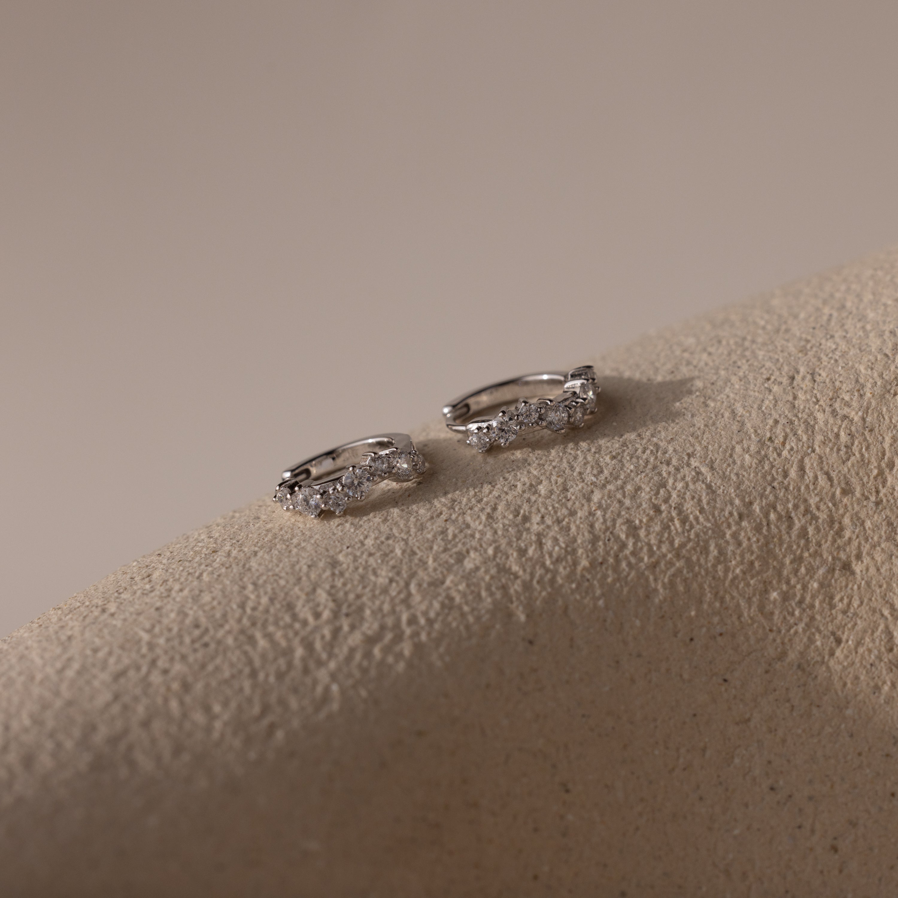 Diamond Cluster Hoops
