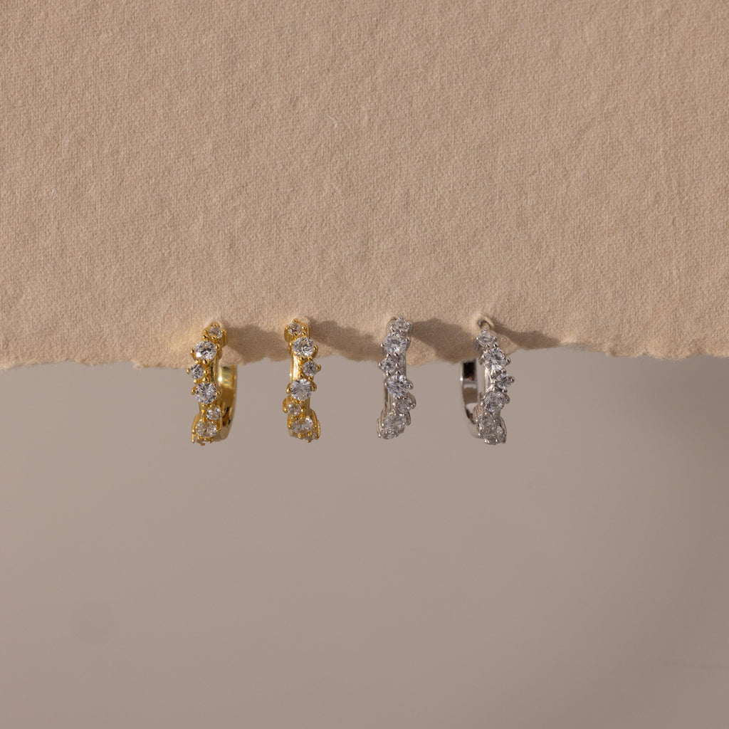 Diamond Cluster Hoops