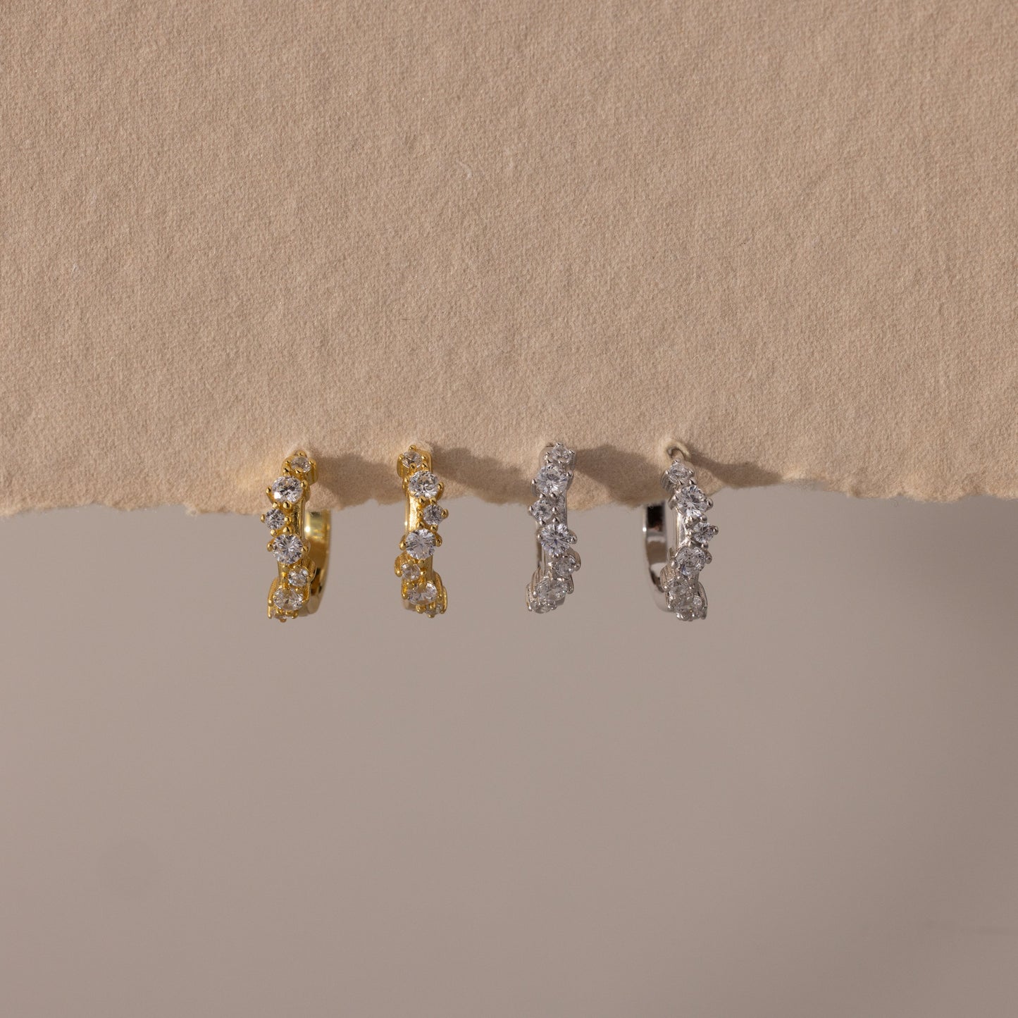 Diamond Cluster Hoops
