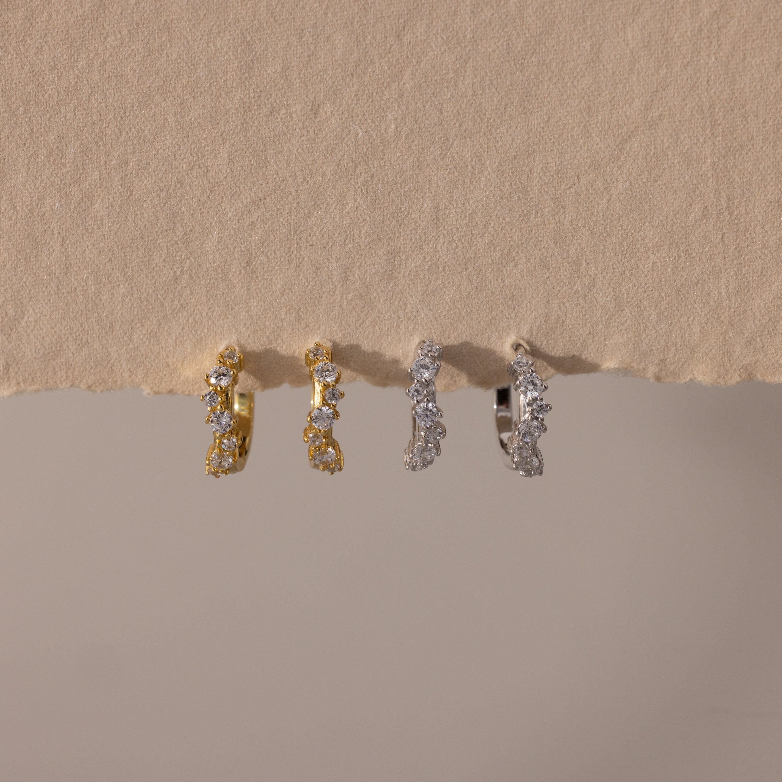 Diamond Cluster Hoops