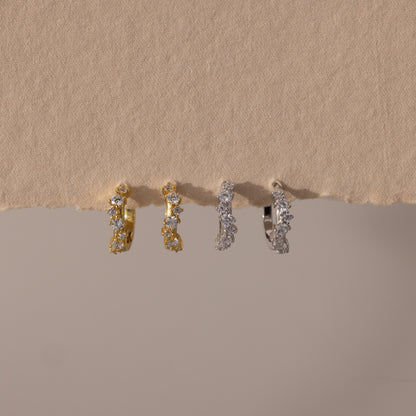 Diamond Cluster Hoops