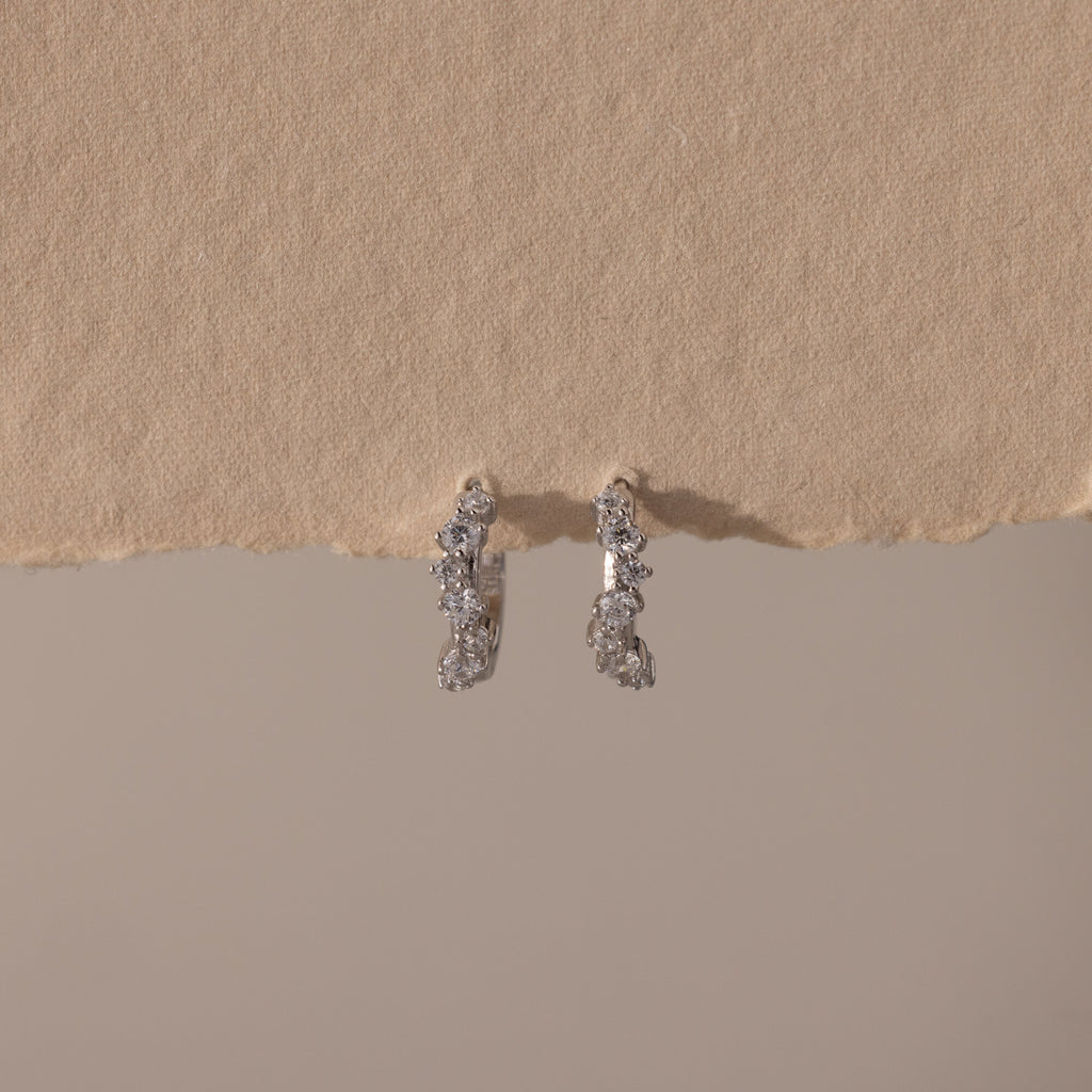 Diamond Cluster Hoops