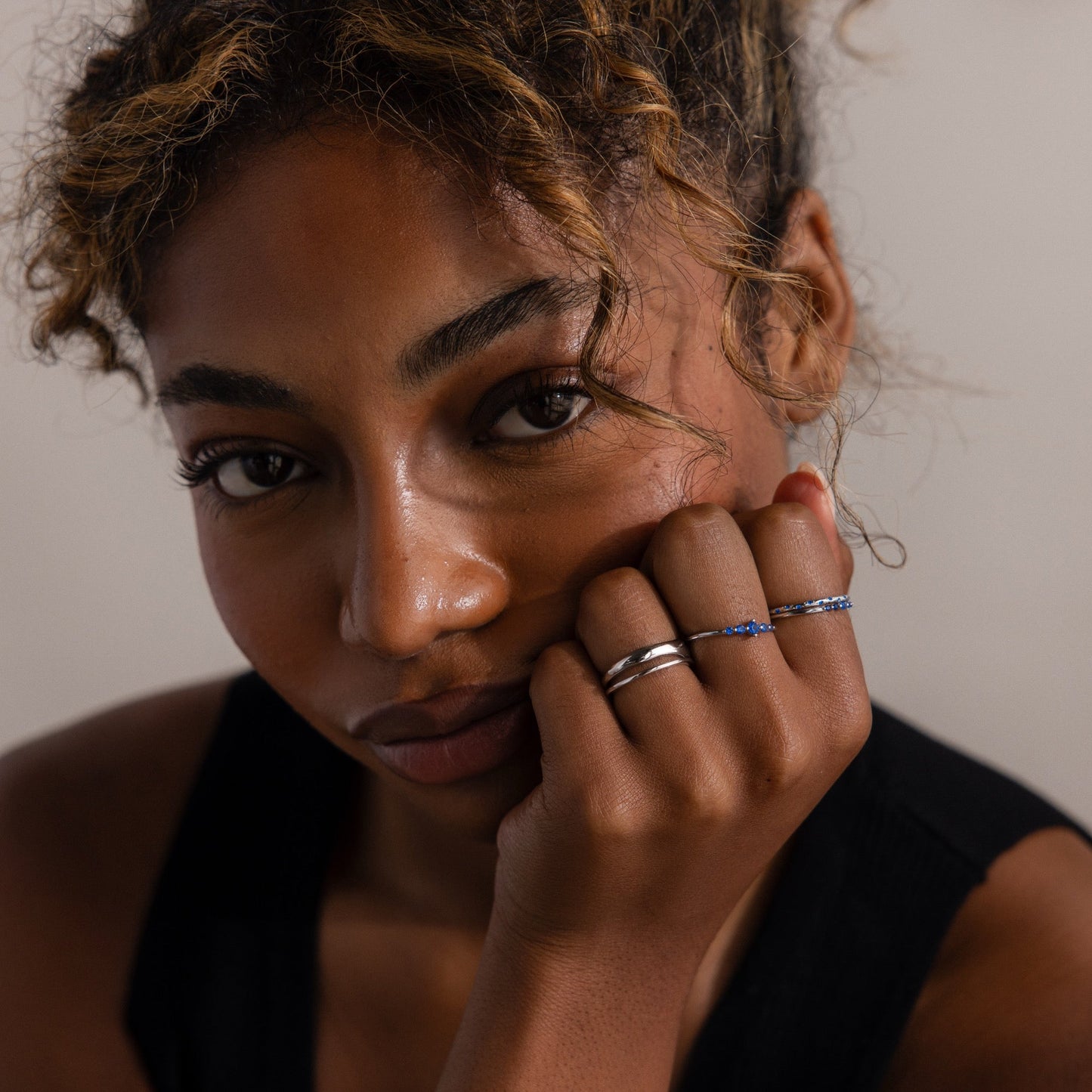 Sapphire Stacking Ring Set