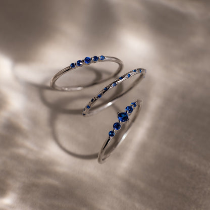 Sapphire Stacking Ring Set