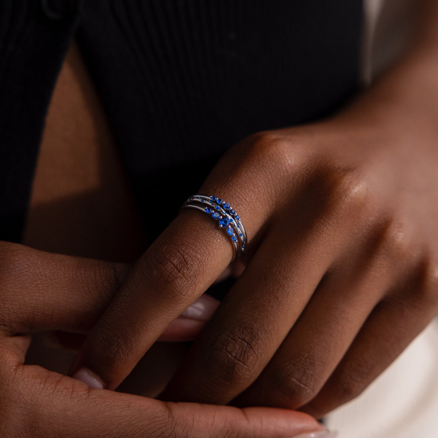 Sapphire Stacking Ring Set