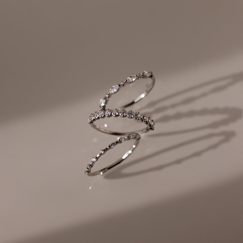 Crystal Stacking Ring Set