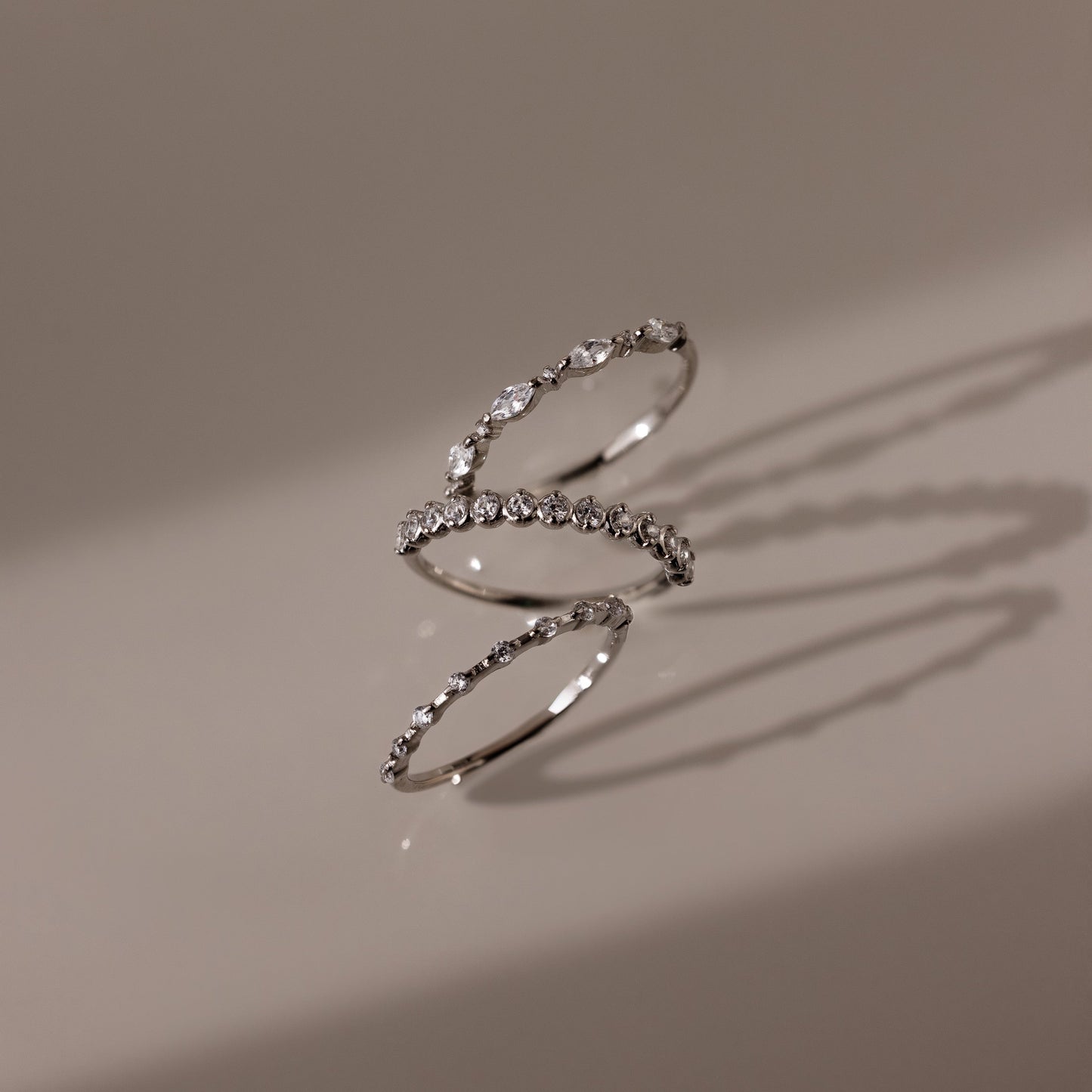 Crystal Stacking Ring Set