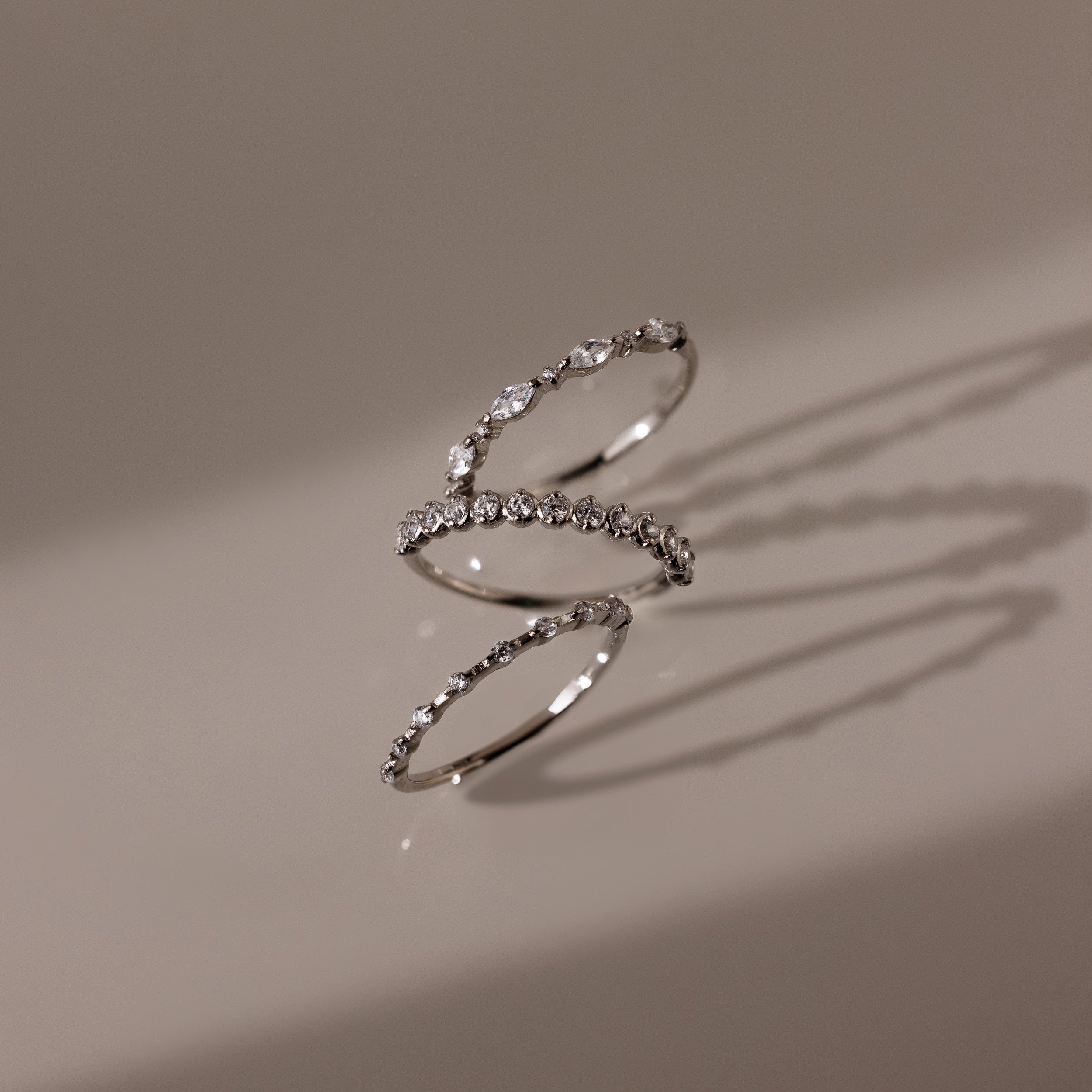 Crystal Stacking Ring Set