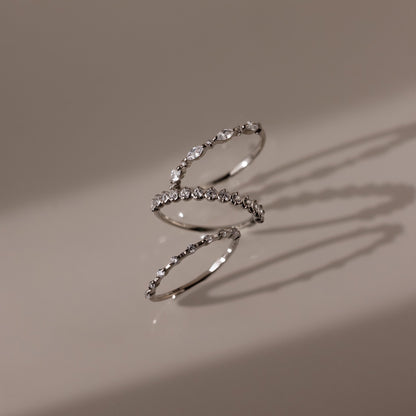 Crystal Stacking Ring Set