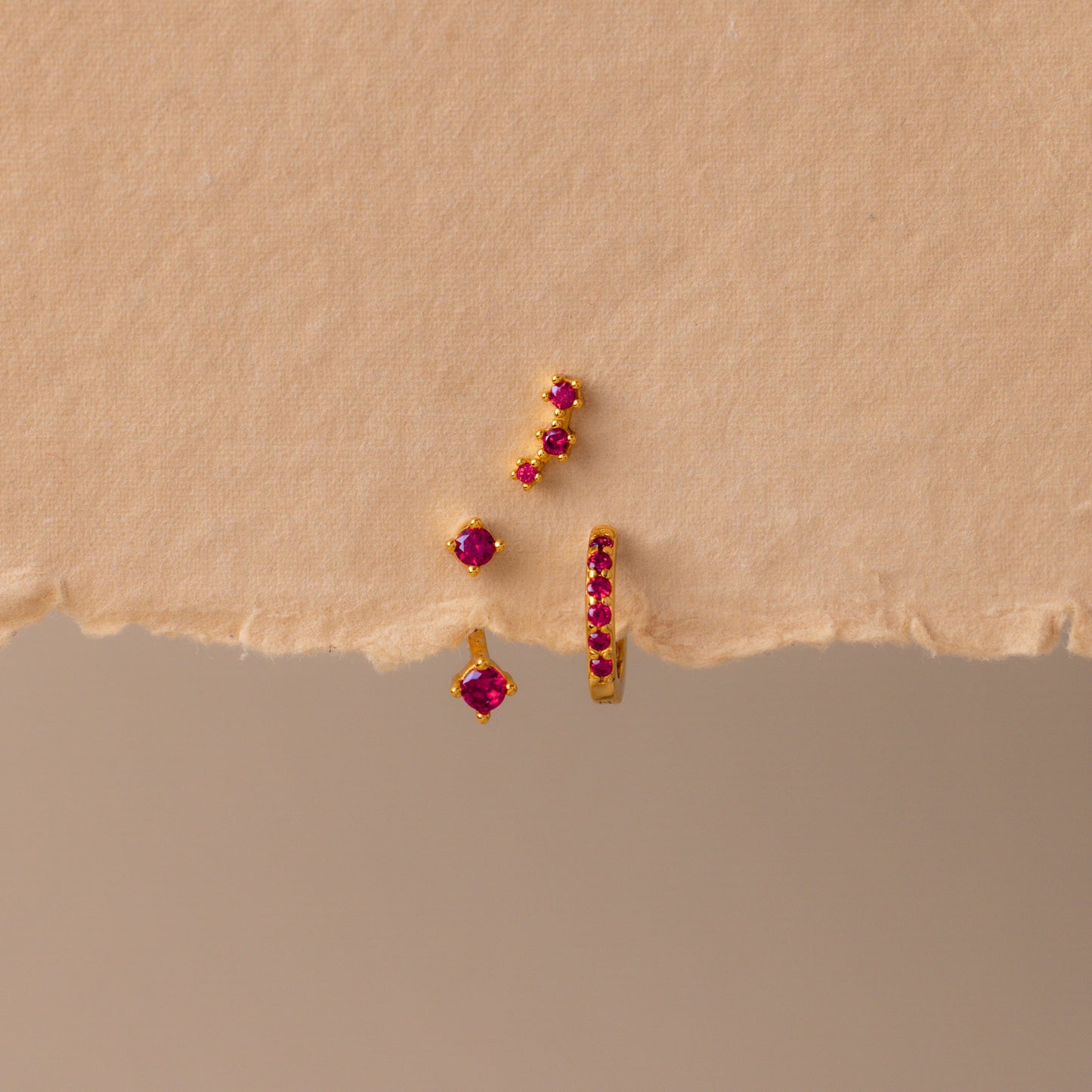 Birthstone Earring Trio Set