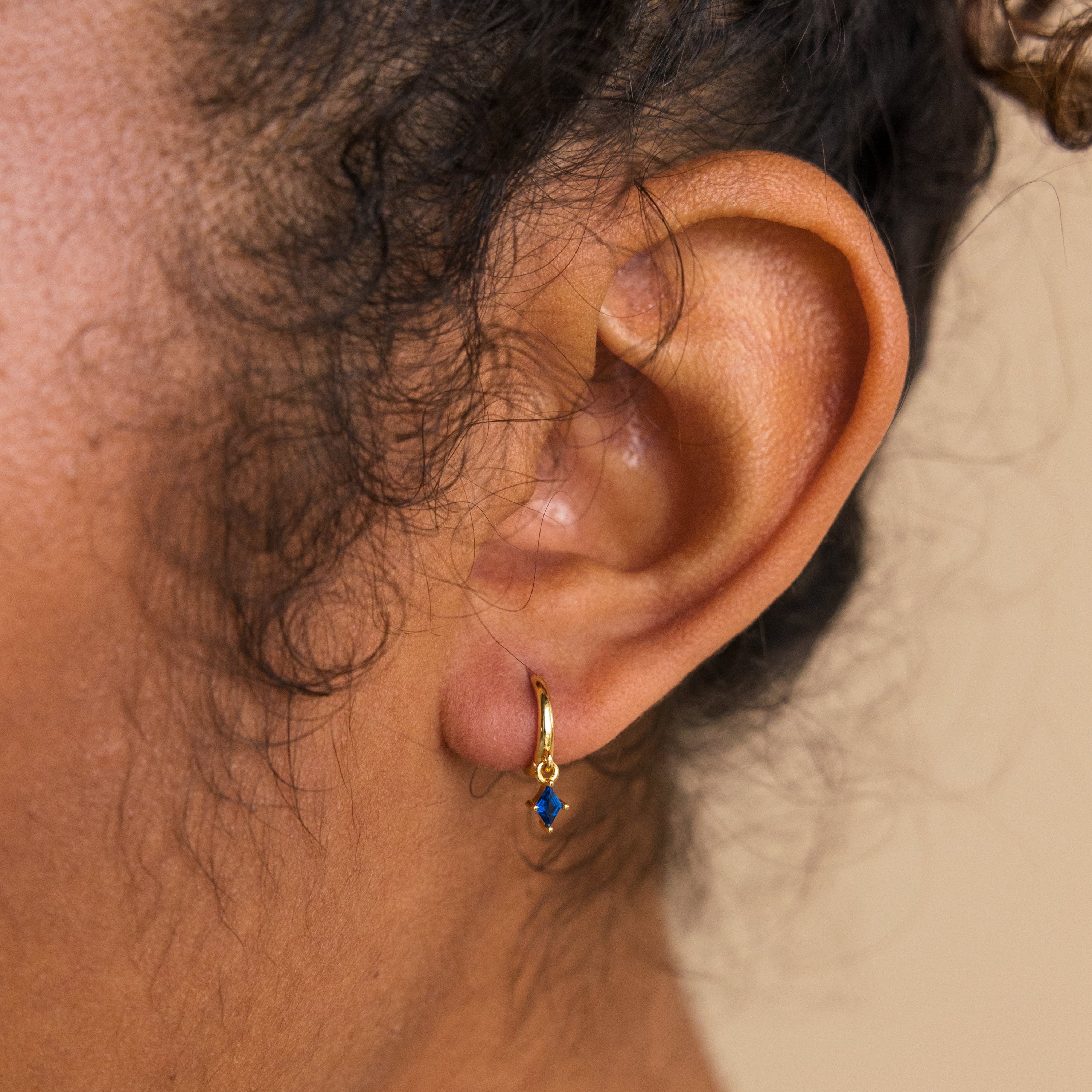Birthstone Drop Huggies