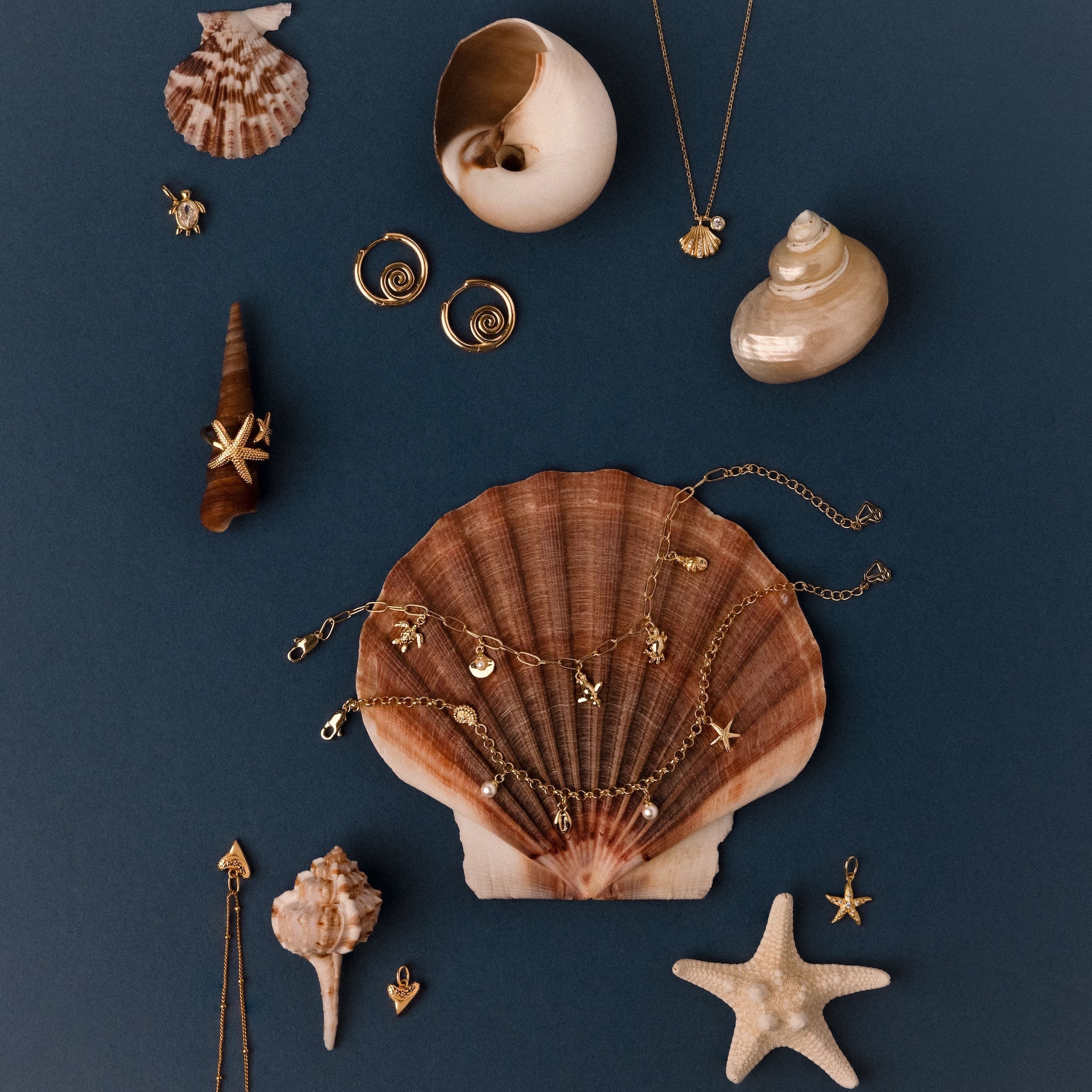 Seaside Pearl Charm Bracelet