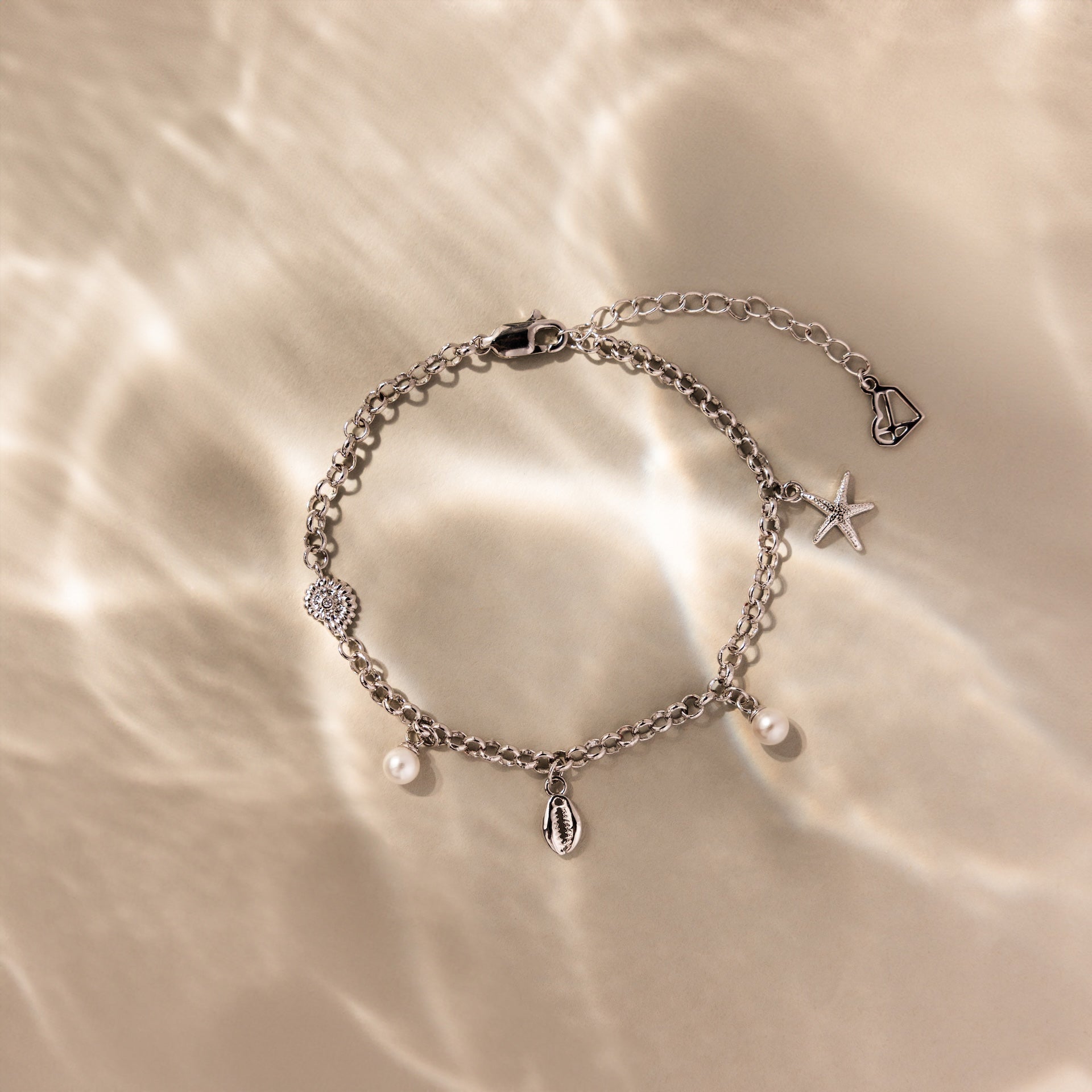 Seaside Pearl Charm Bracelet