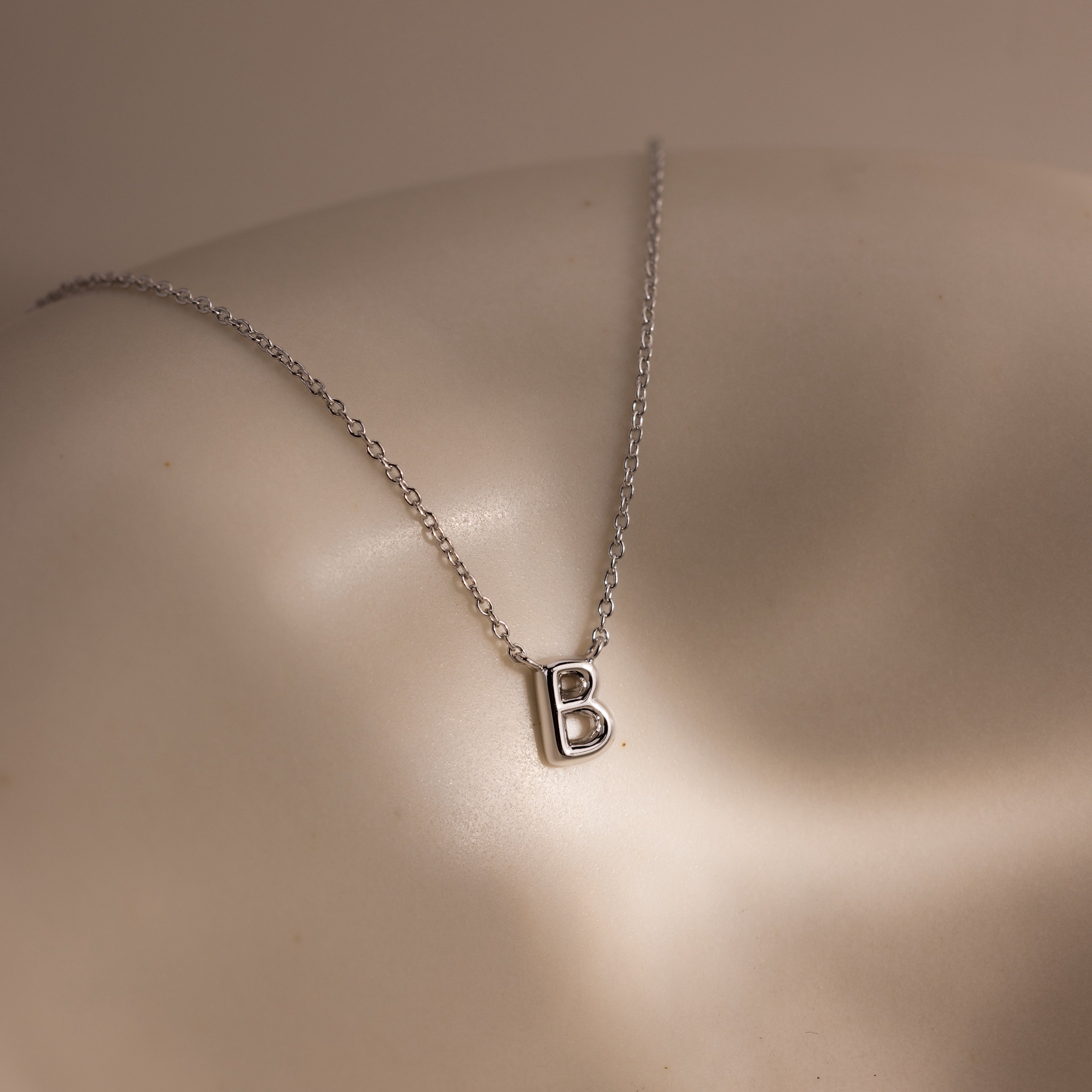 Dainty Bubble Letter Necklace