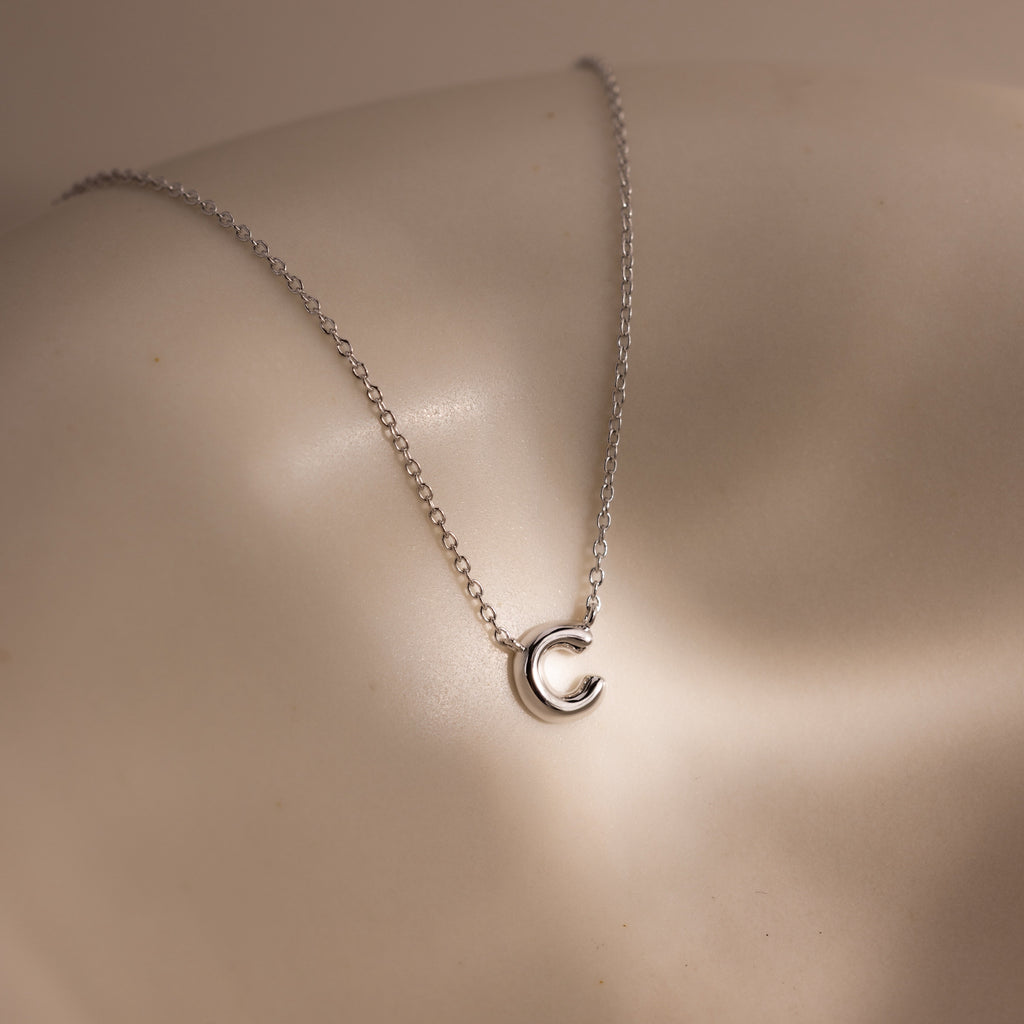 Dainty Bubble Letter Necklace