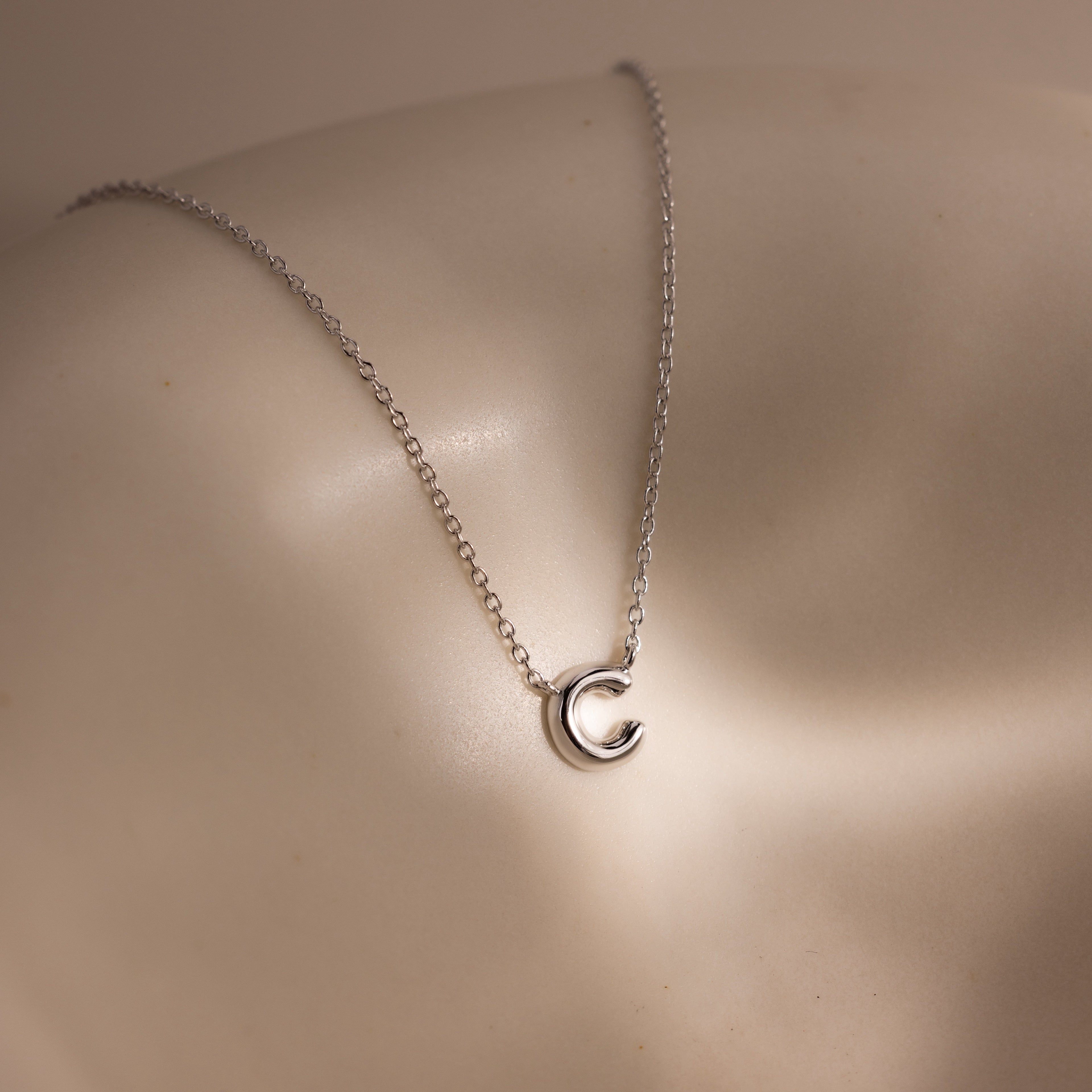 Dainty Bubble Letter Necklace