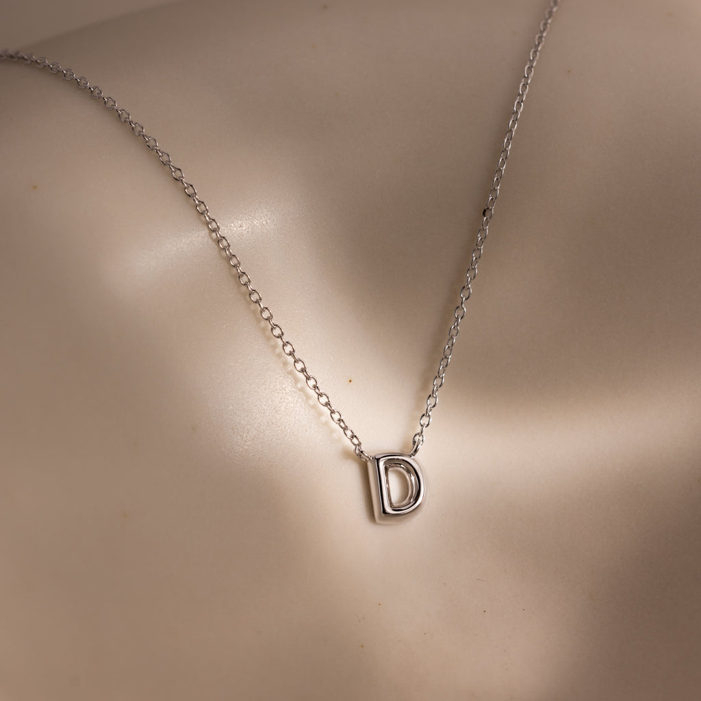Dainty Bubble Letter Necklace