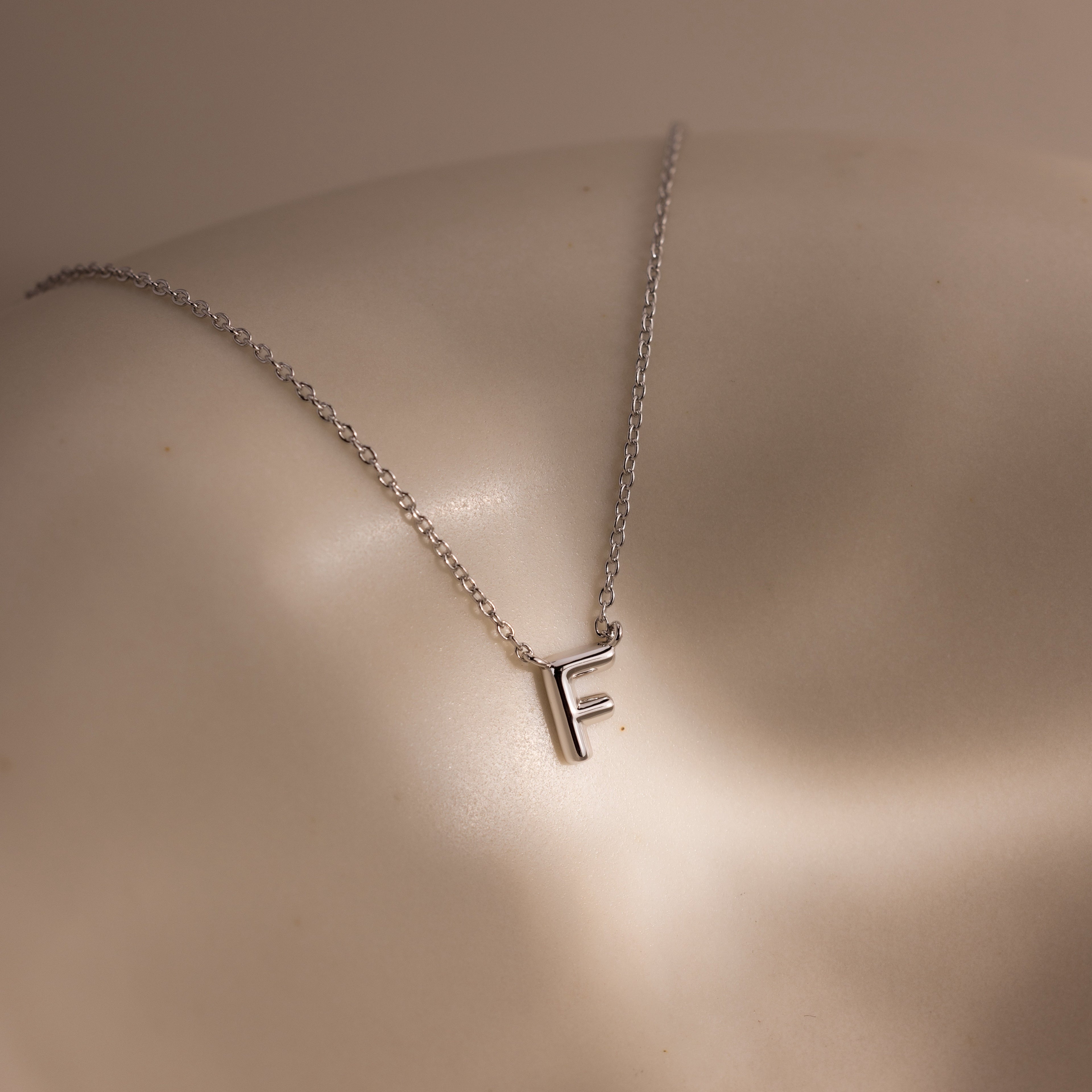 Dainty Bubble Letter Necklace