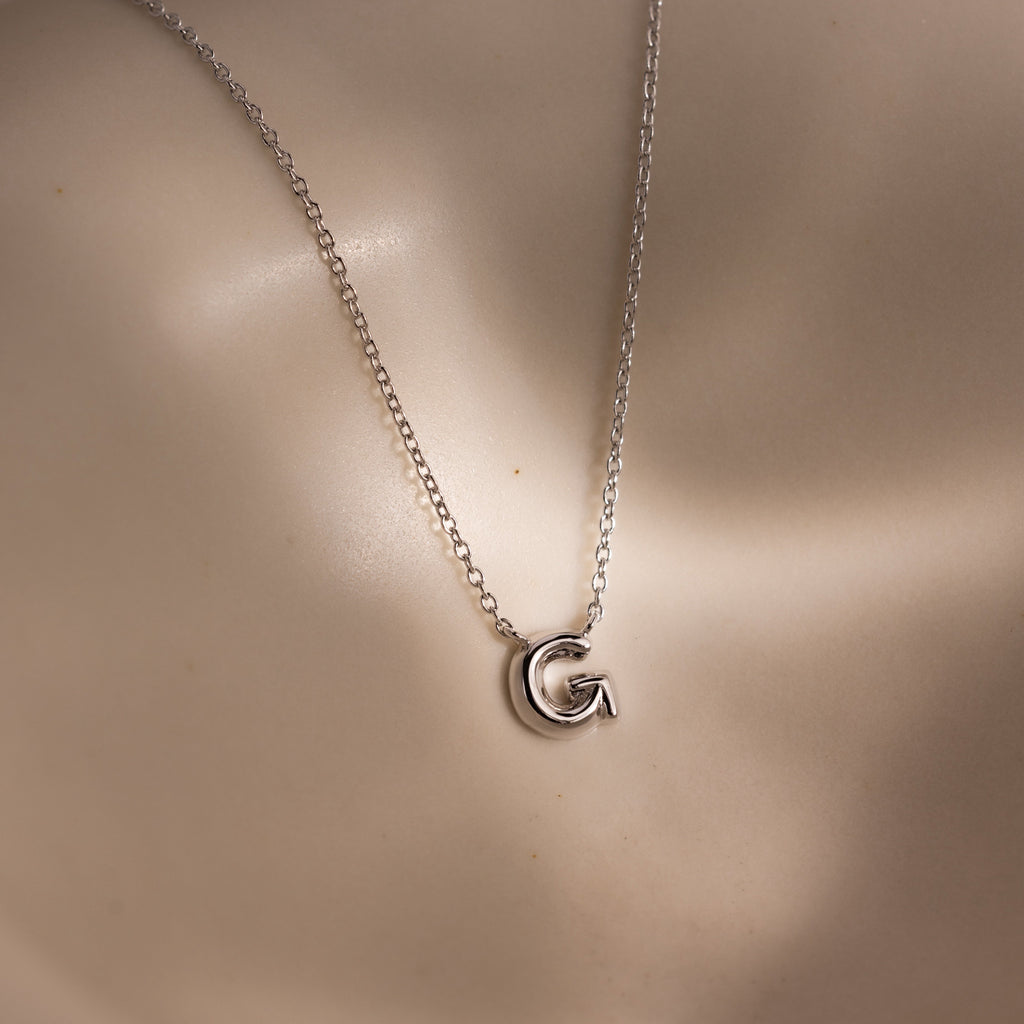 Dainty Bubble Letter Necklace