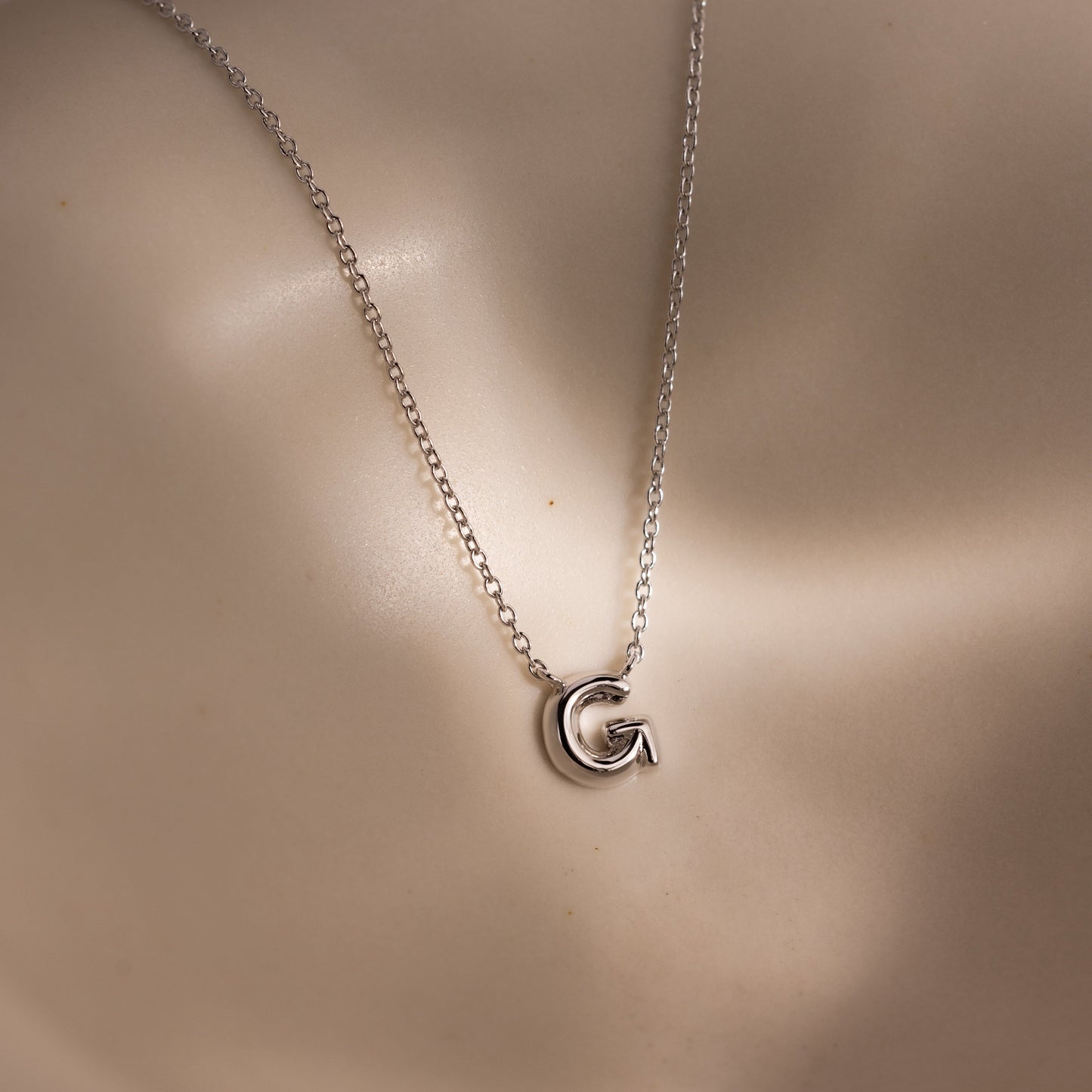 Dainty Bubble Letter Necklace