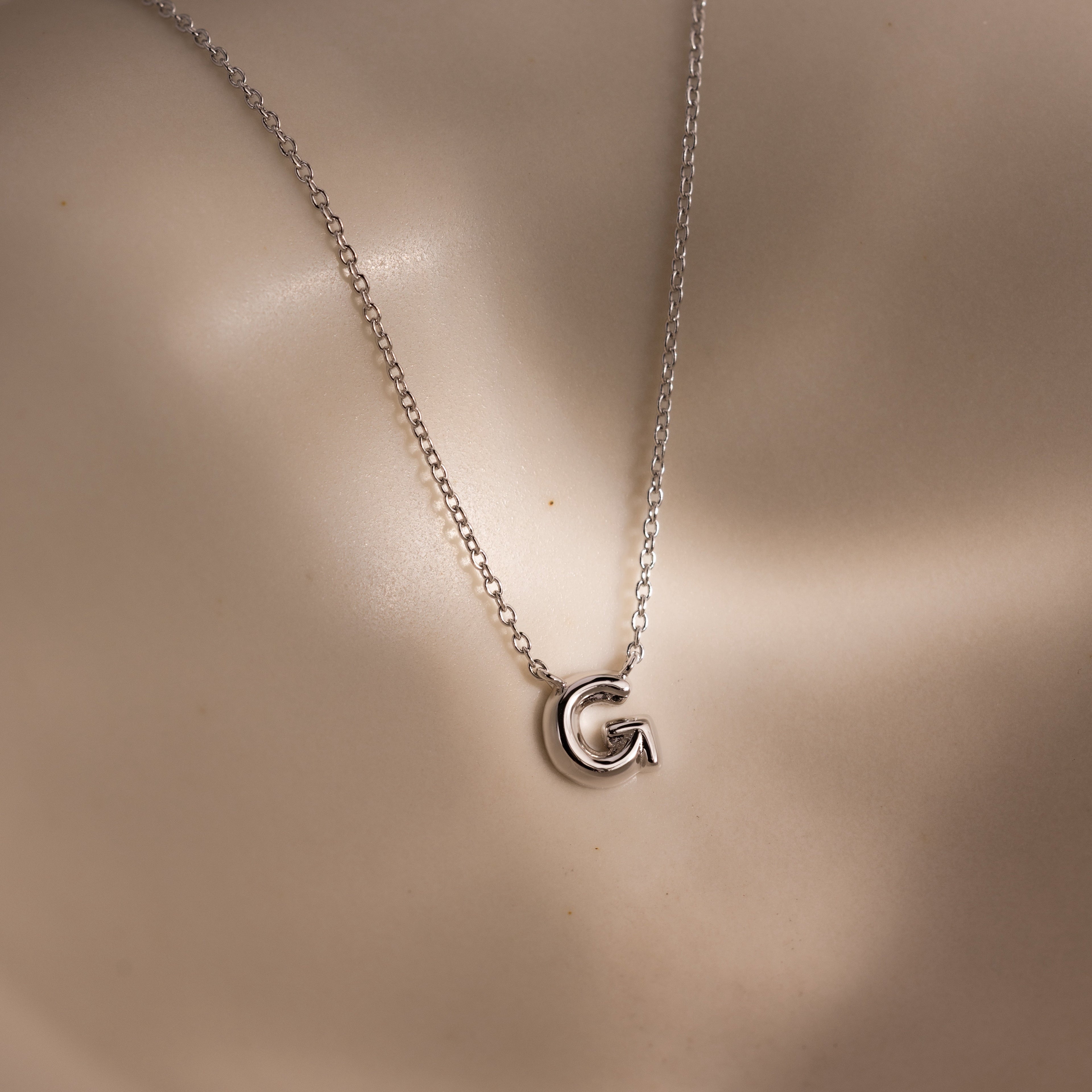 Dainty Bubble Letter Necklace