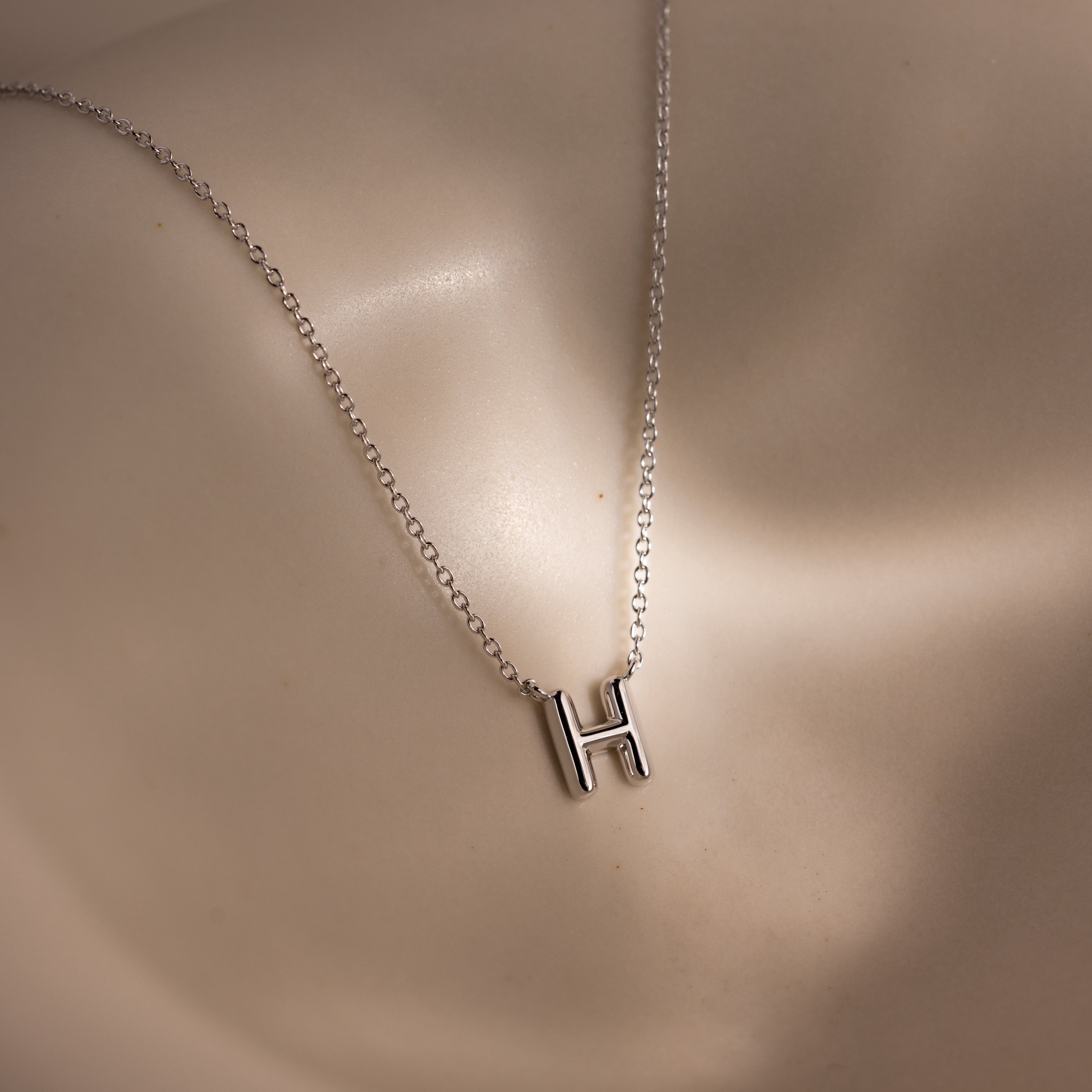Dainty Bubble Letter Necklace