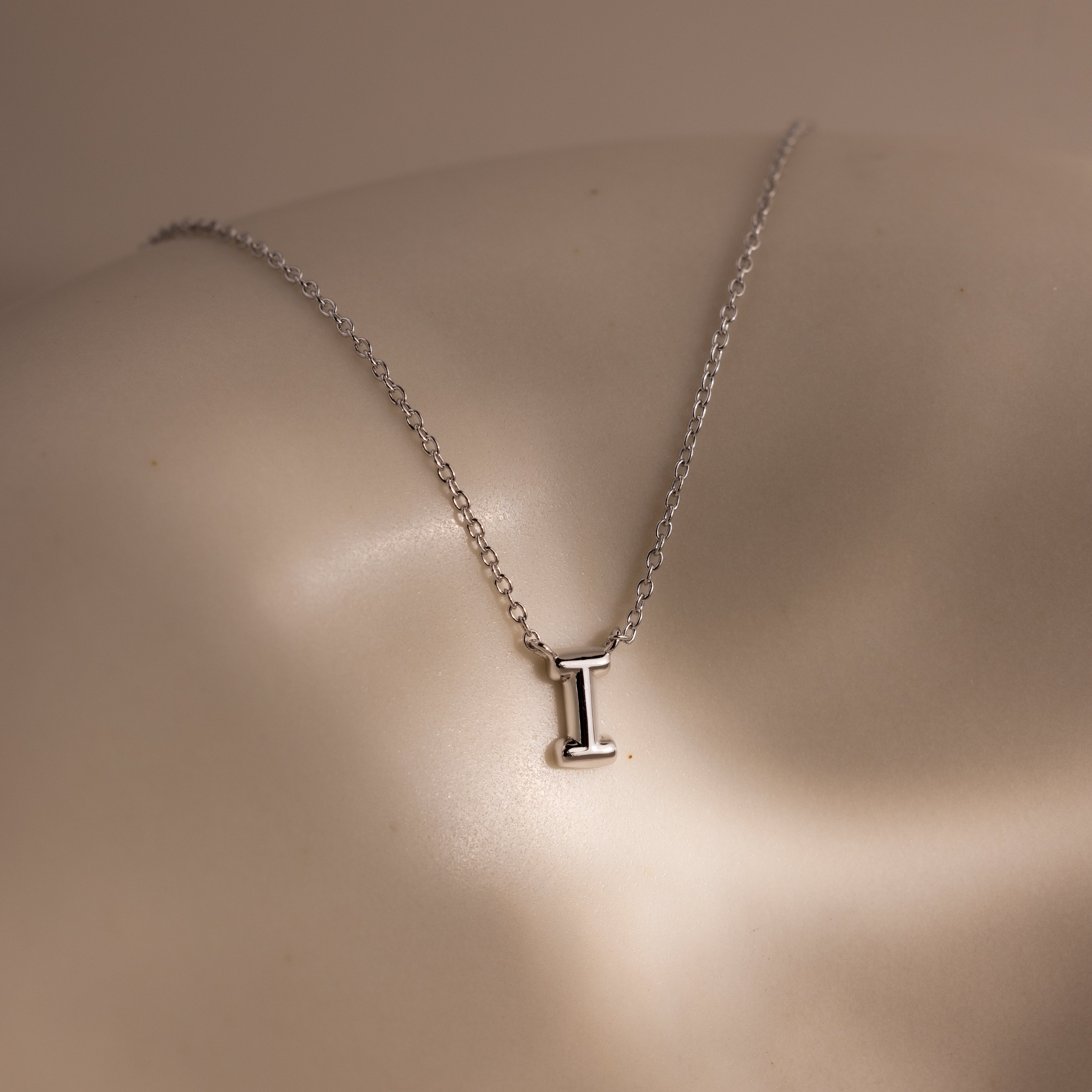 Dainty Bubble Letter Necklace