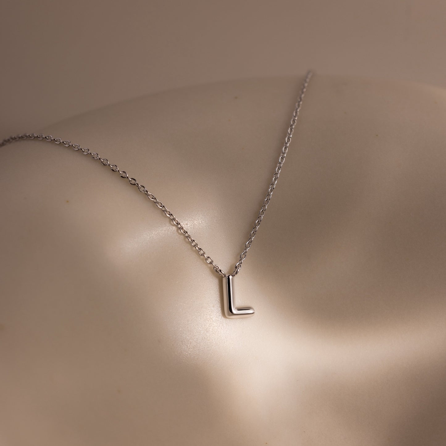 Dainty Bubble Letter Necklace