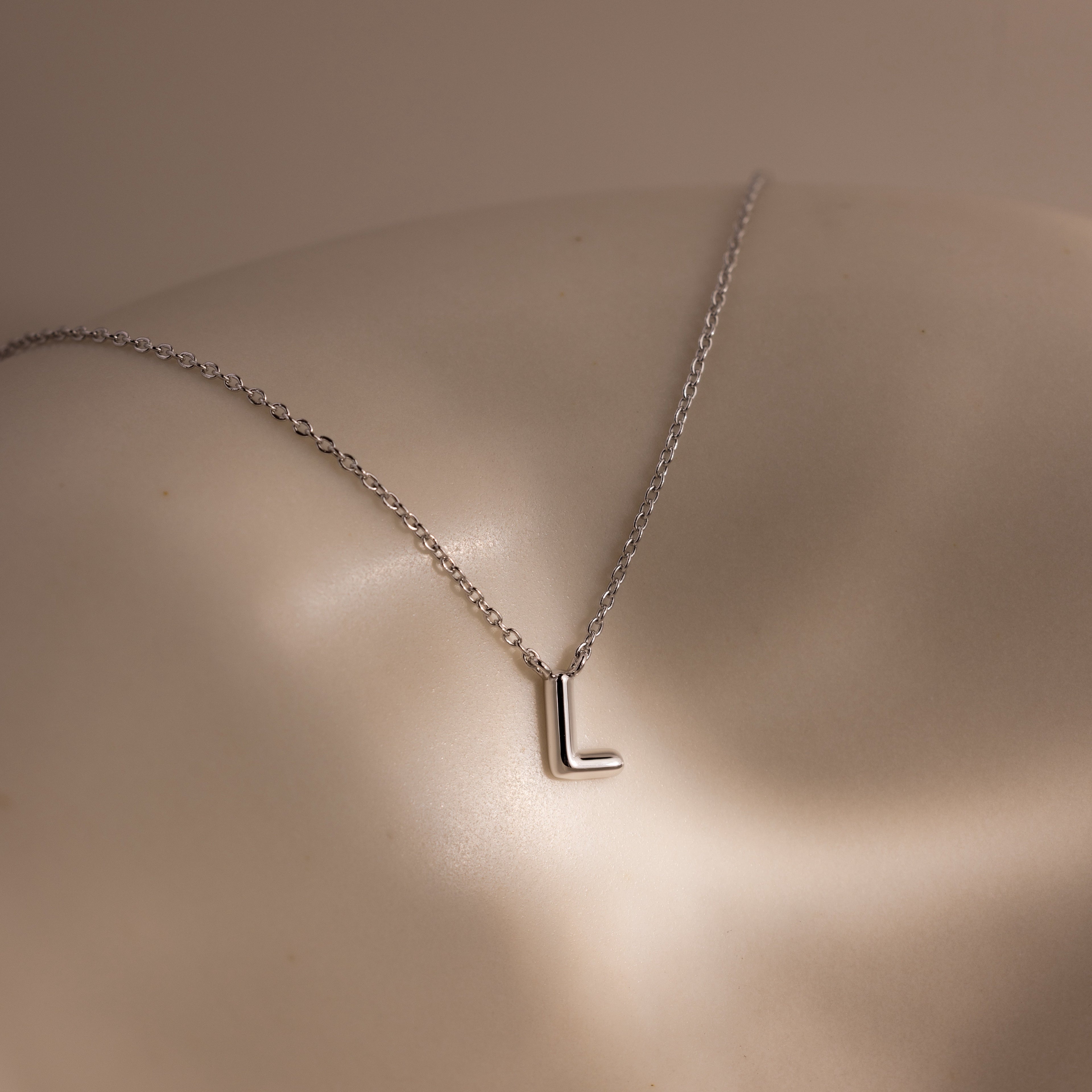 Dainty Bubble Letter Necklace