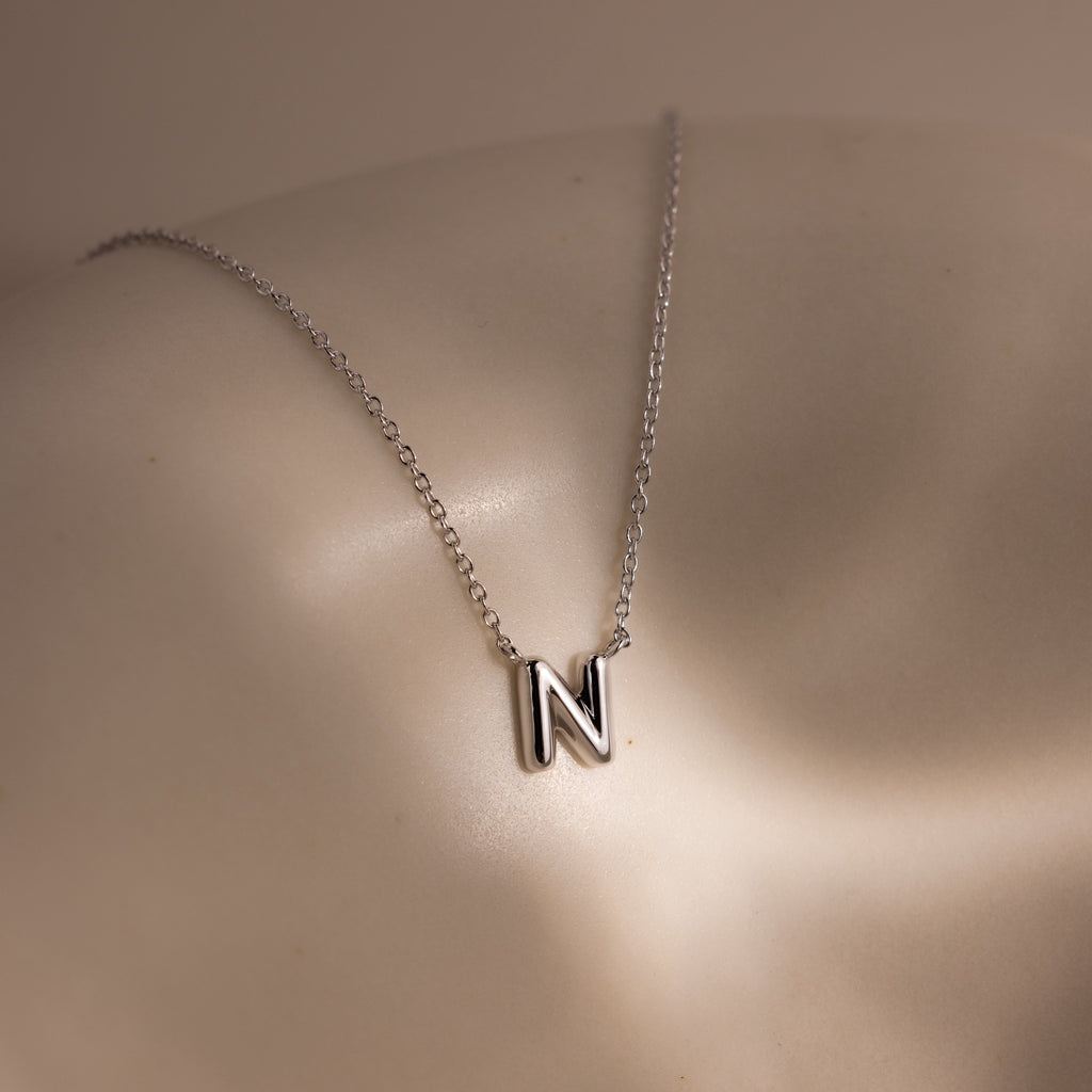 Dainty Bubble Letter Necklace