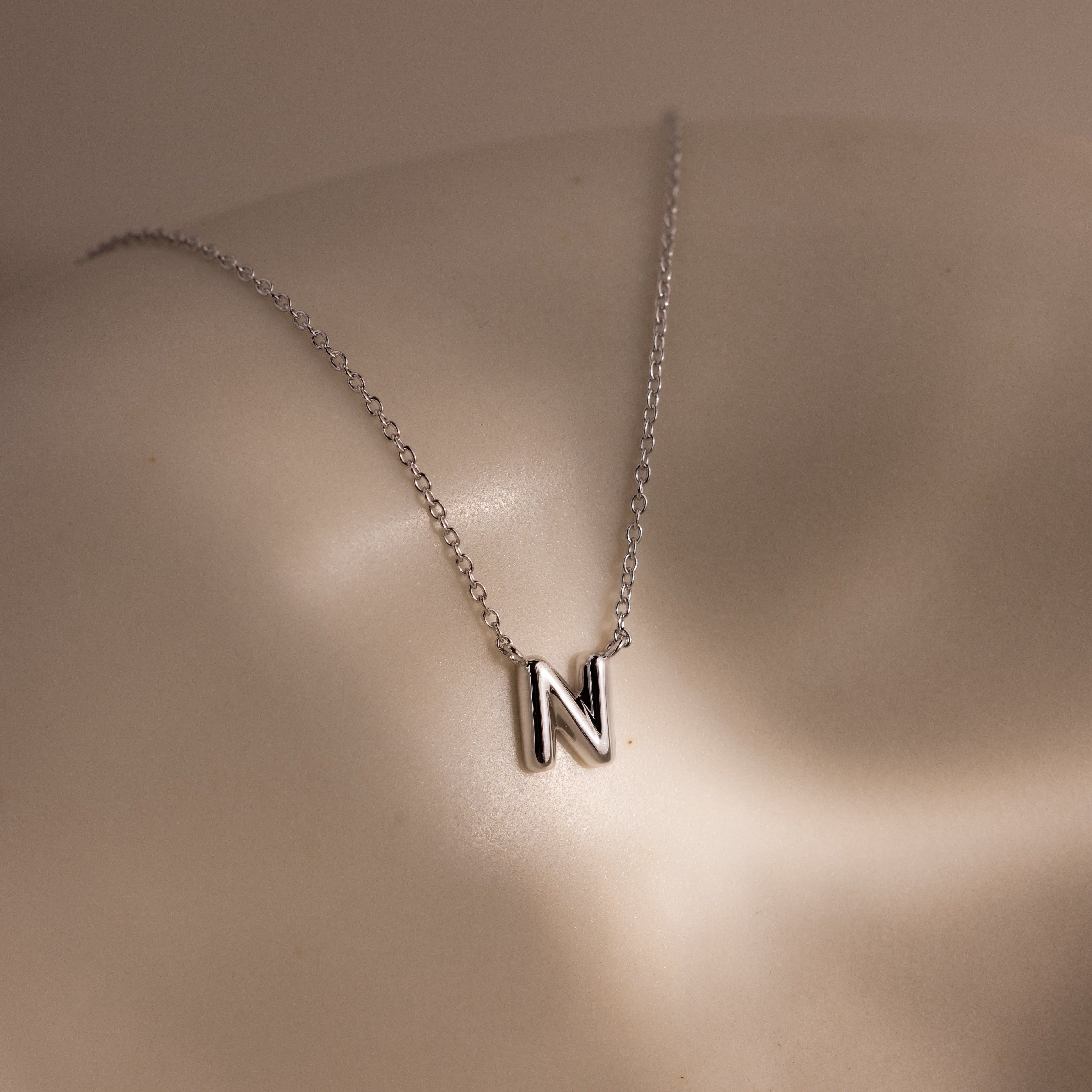 Dainty Bubble Letter Necklace
