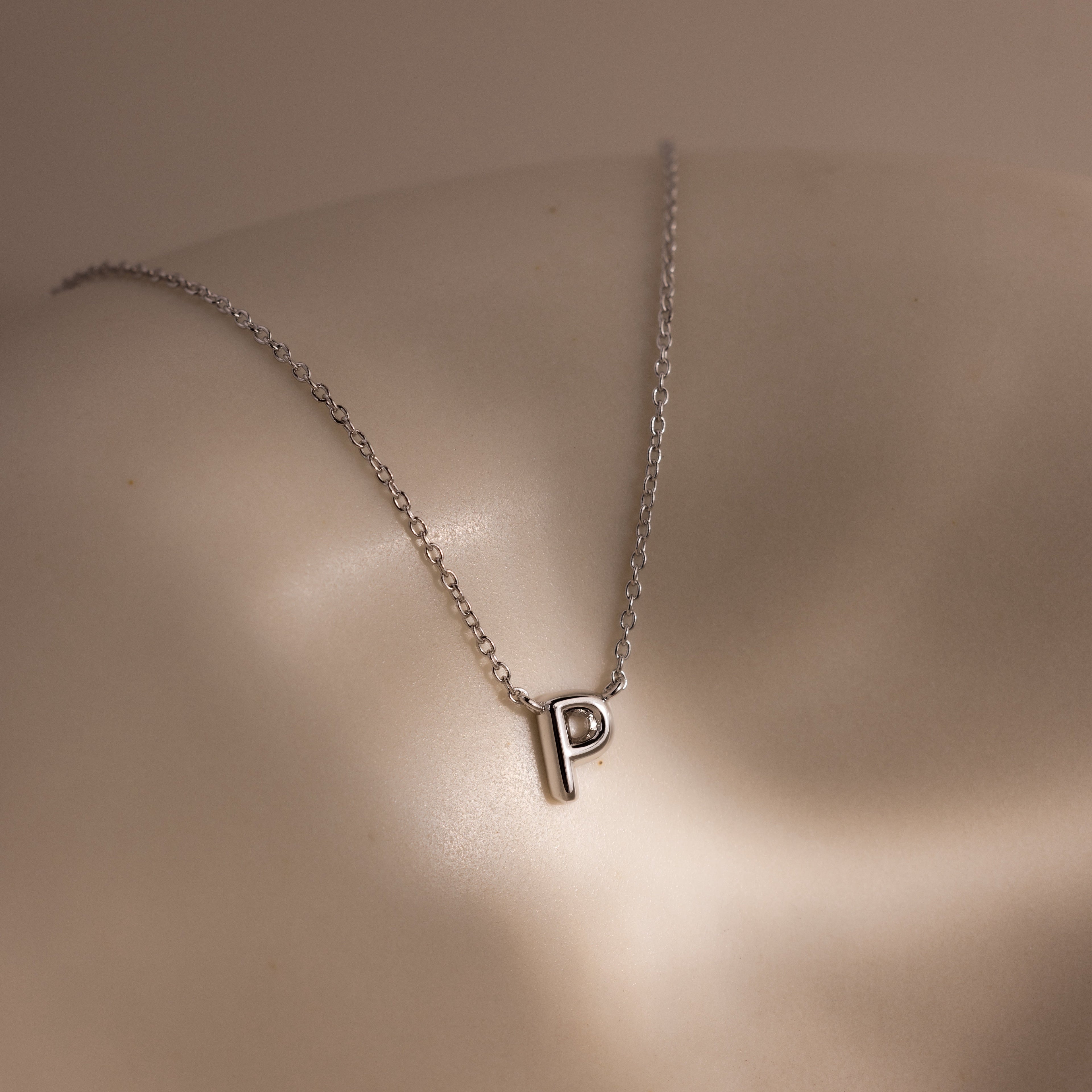 Dainty Bubble Letter Necklace