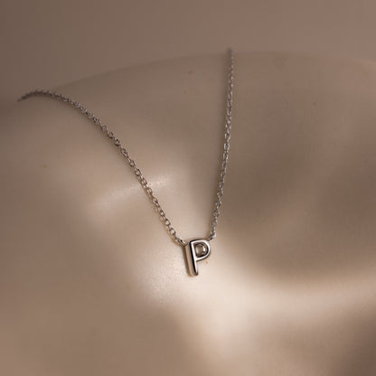 Dainty Bubble Letter Necklace