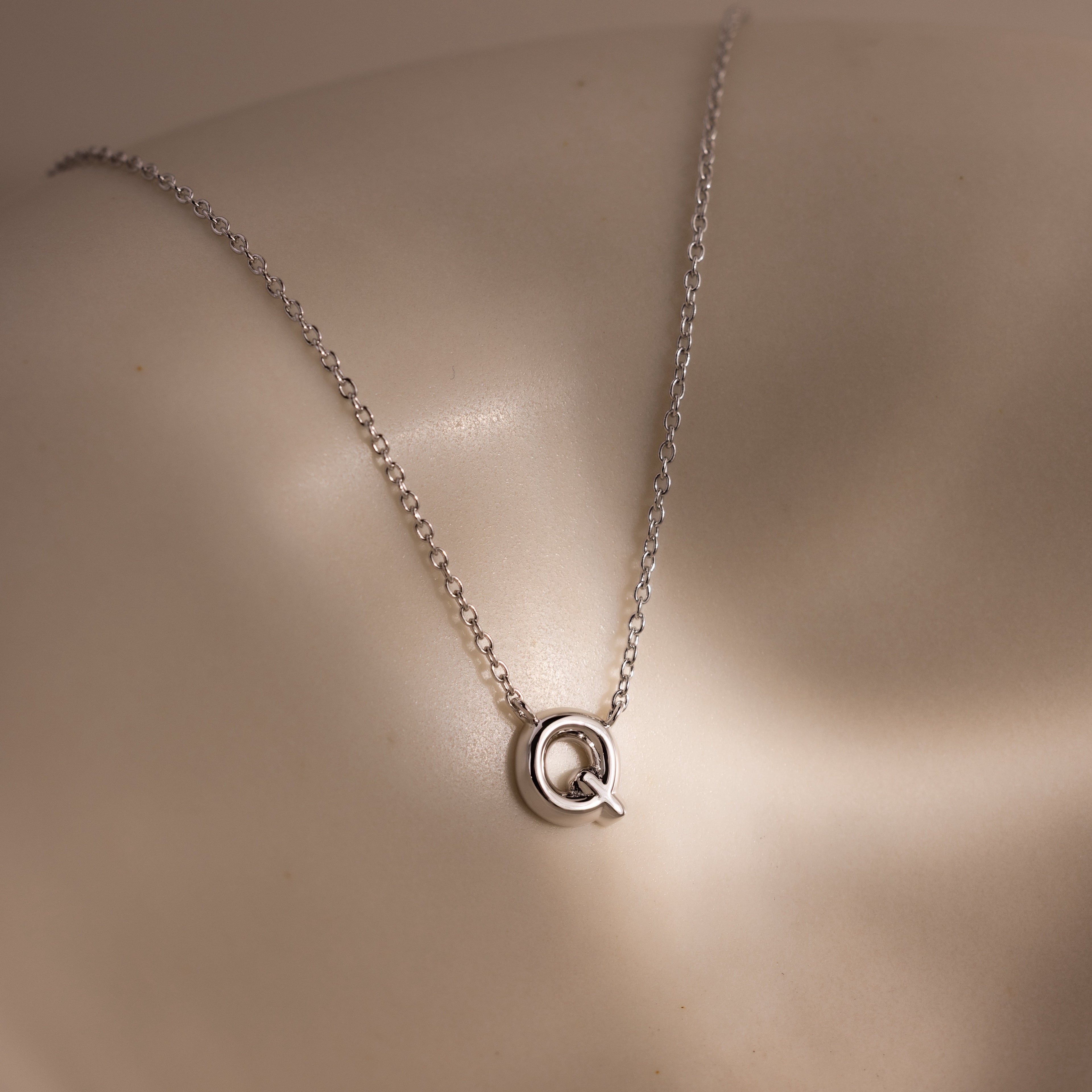 Dainty Bubble Letter Necklace