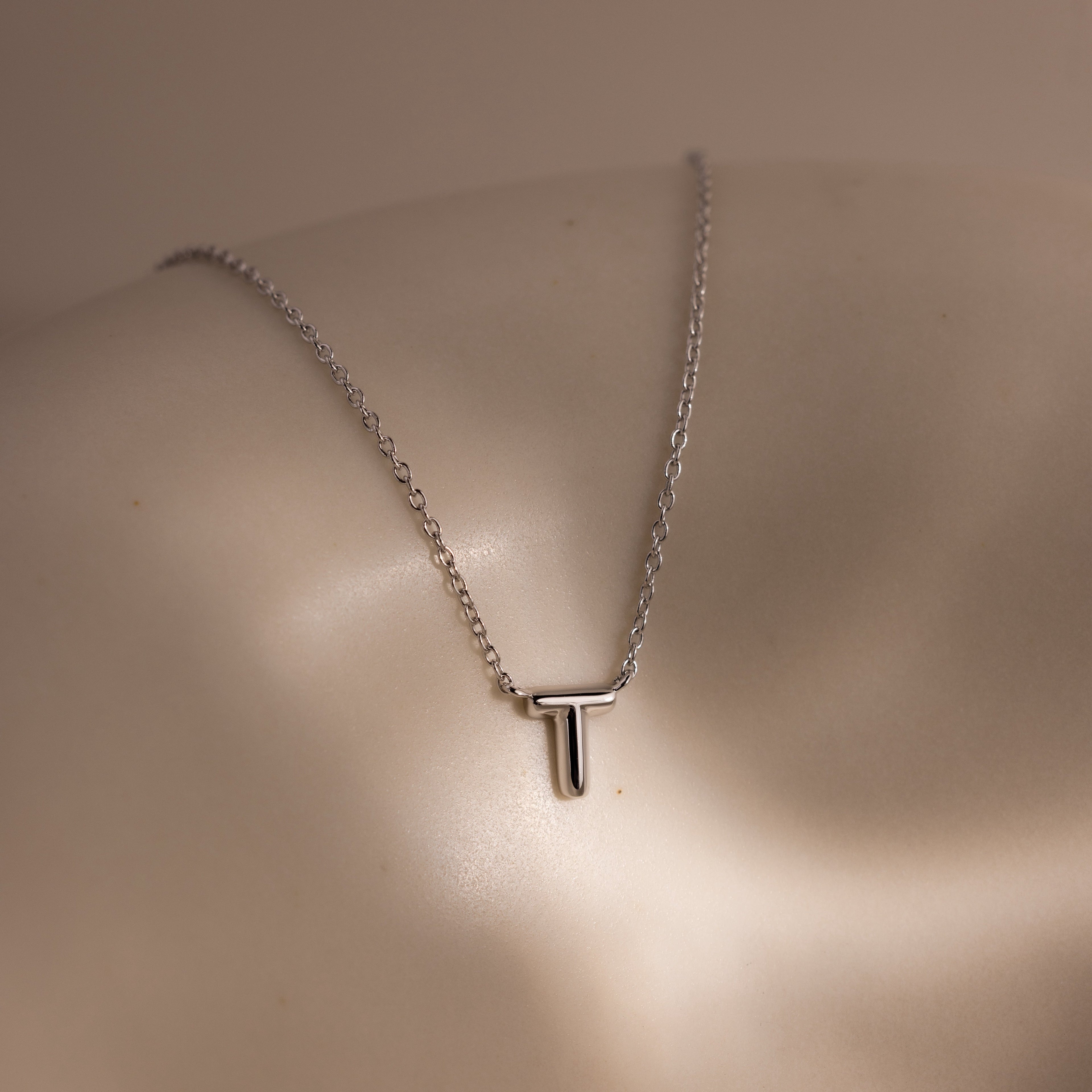 Dainty Bubble Letter Necklace