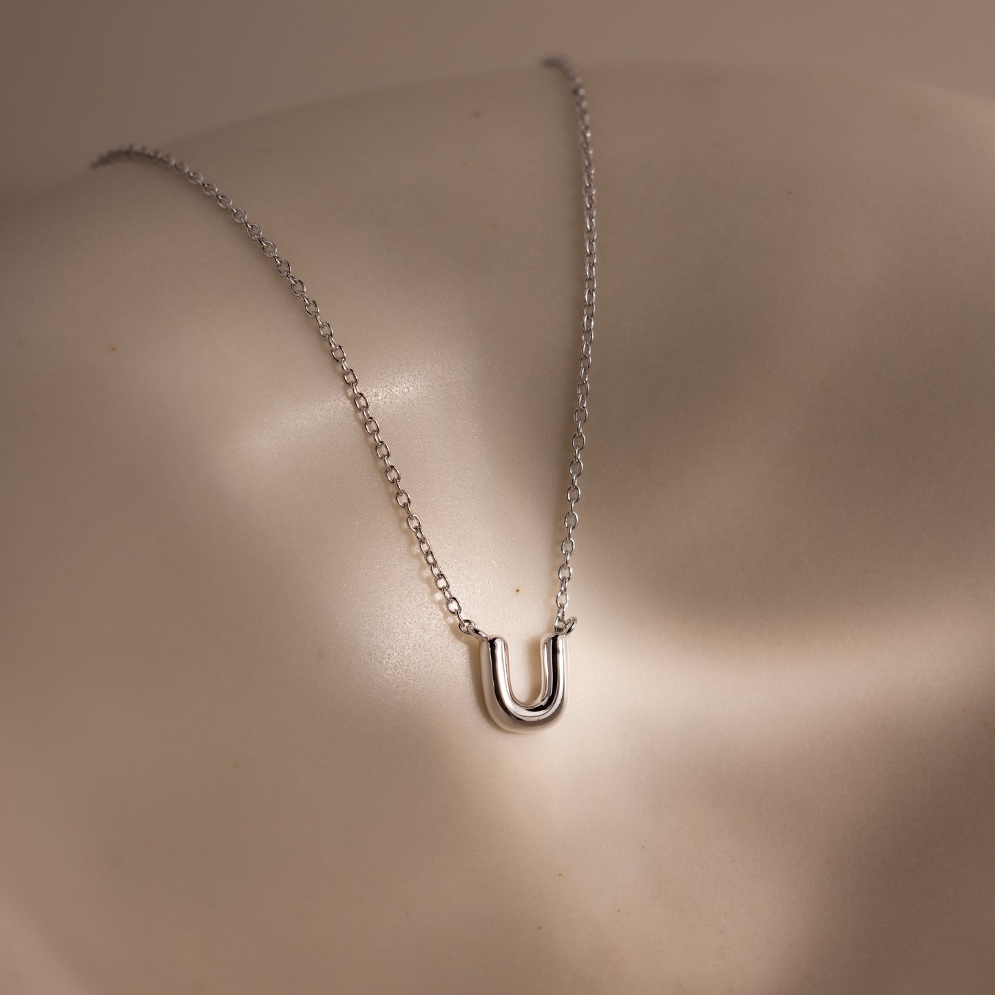 Dainty Bubble Letter Necklace