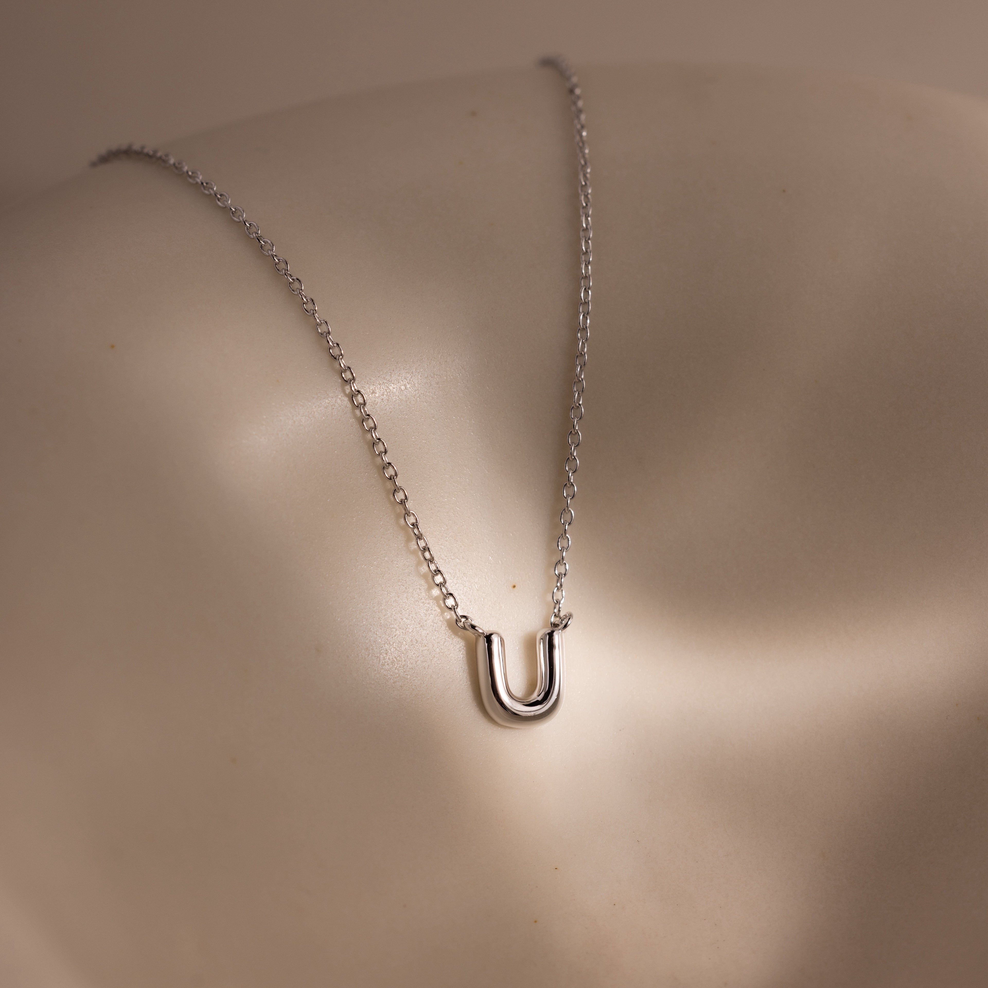 Dainty Bubble Letter Necklace