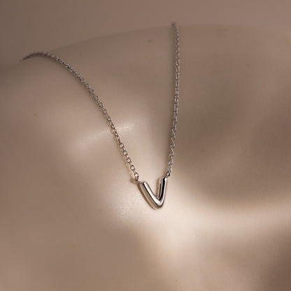 Dainty Bubble Letter Necklace