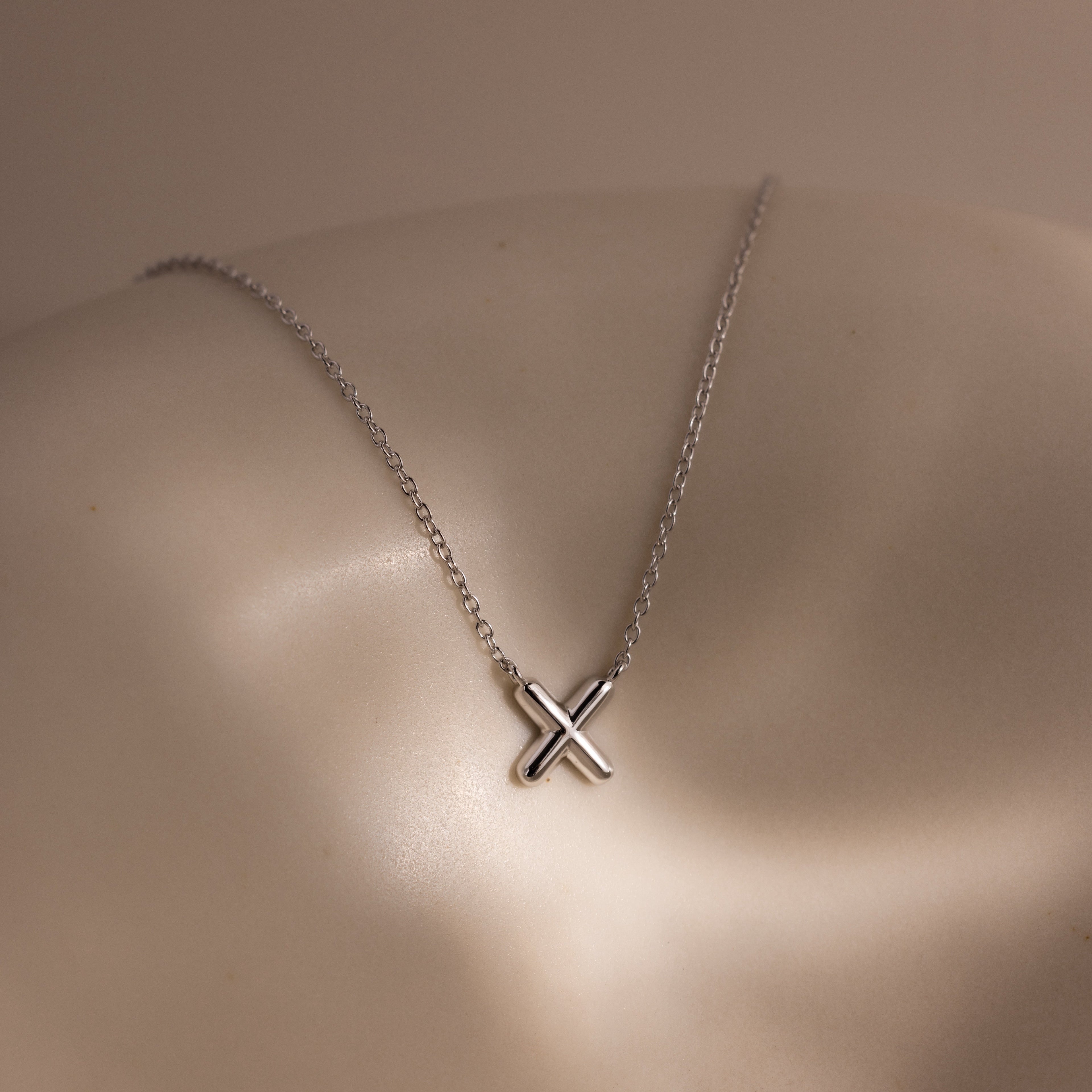 Dainty Bubble Letter Necklace
