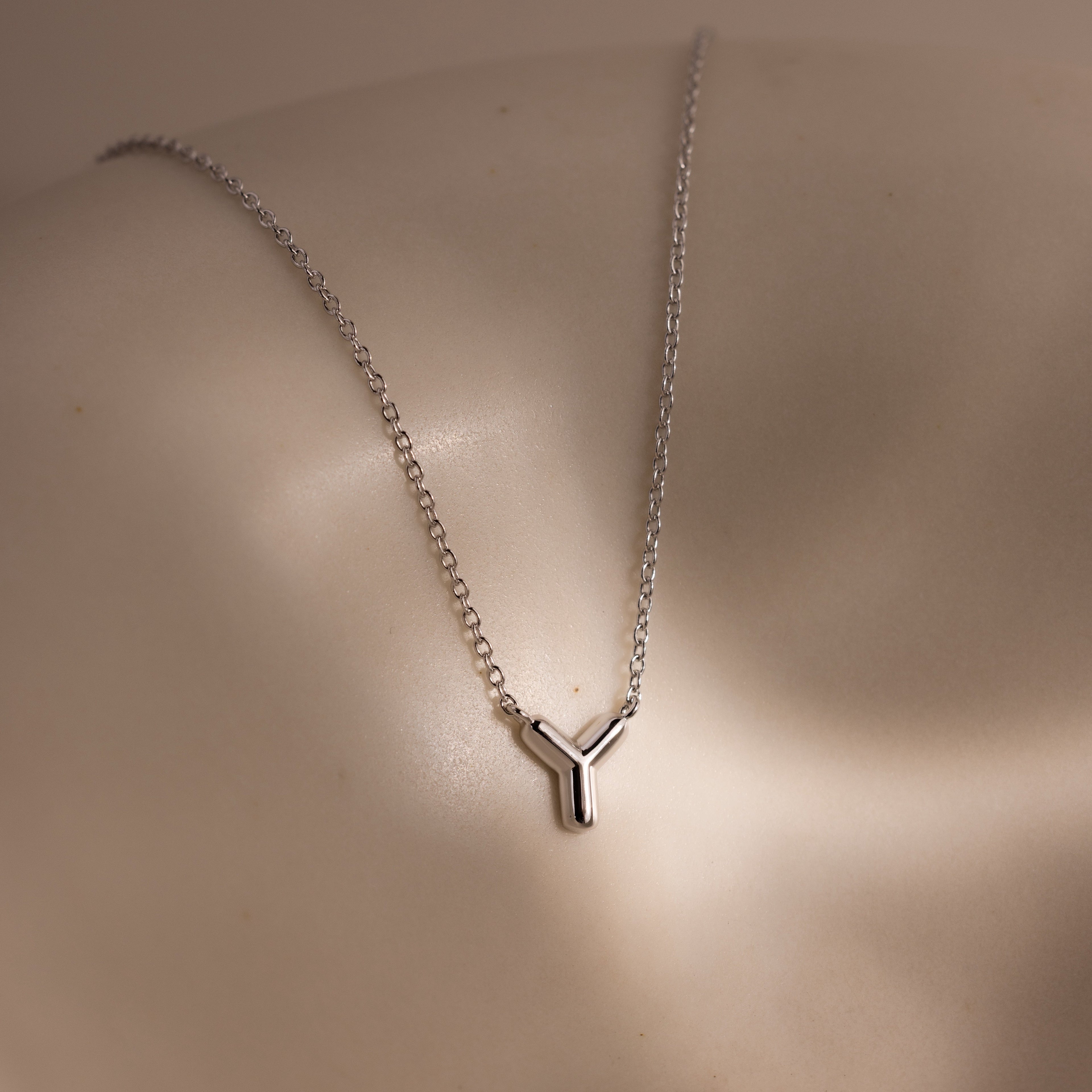 Dainty Bubble Letter Necklace
