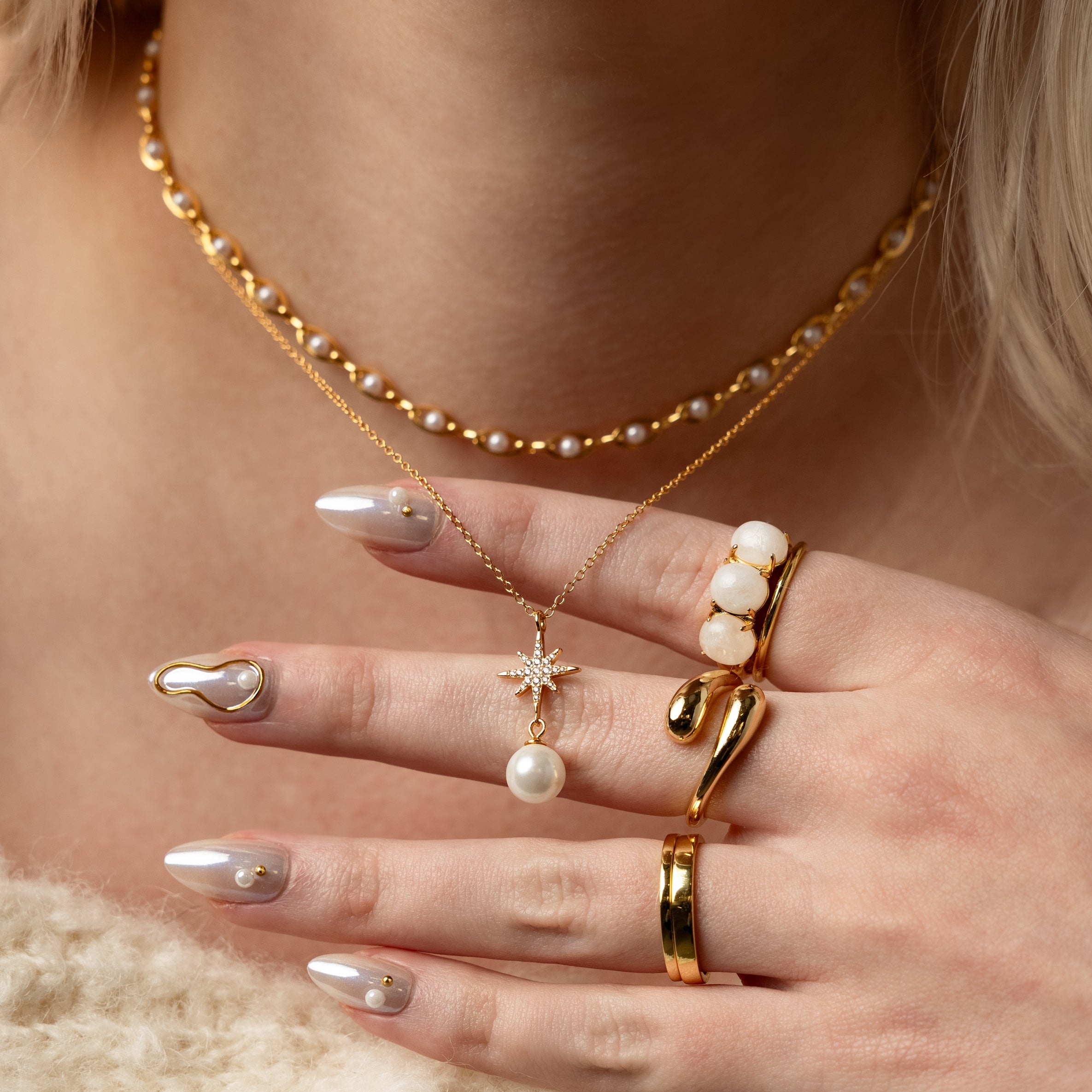 North Star Pearl Necklace