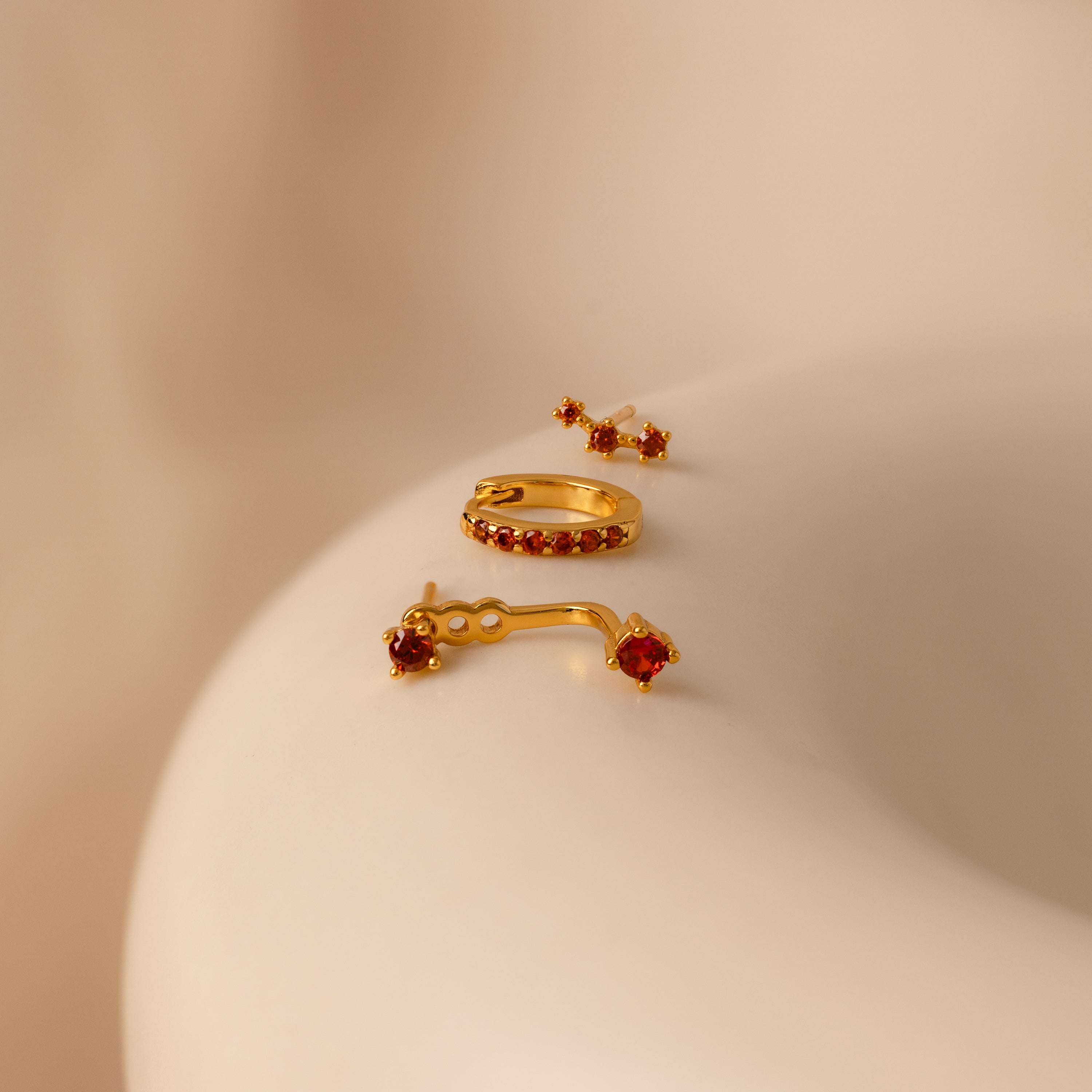 Birthstone Earring Trio Set